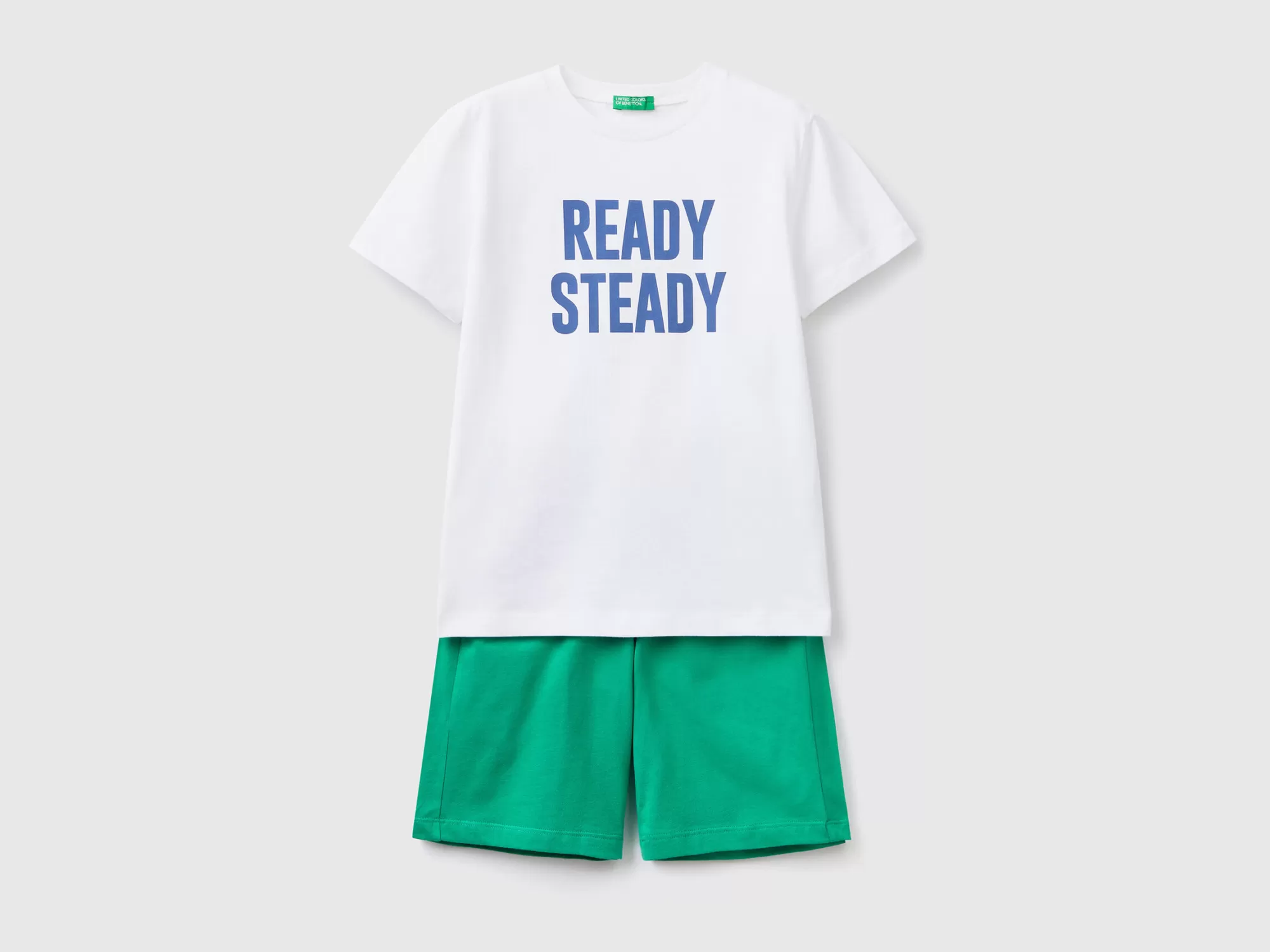 Benetton Conjunto De Camiseta Y Bermudas-Niños Sudaderas Y Chandales