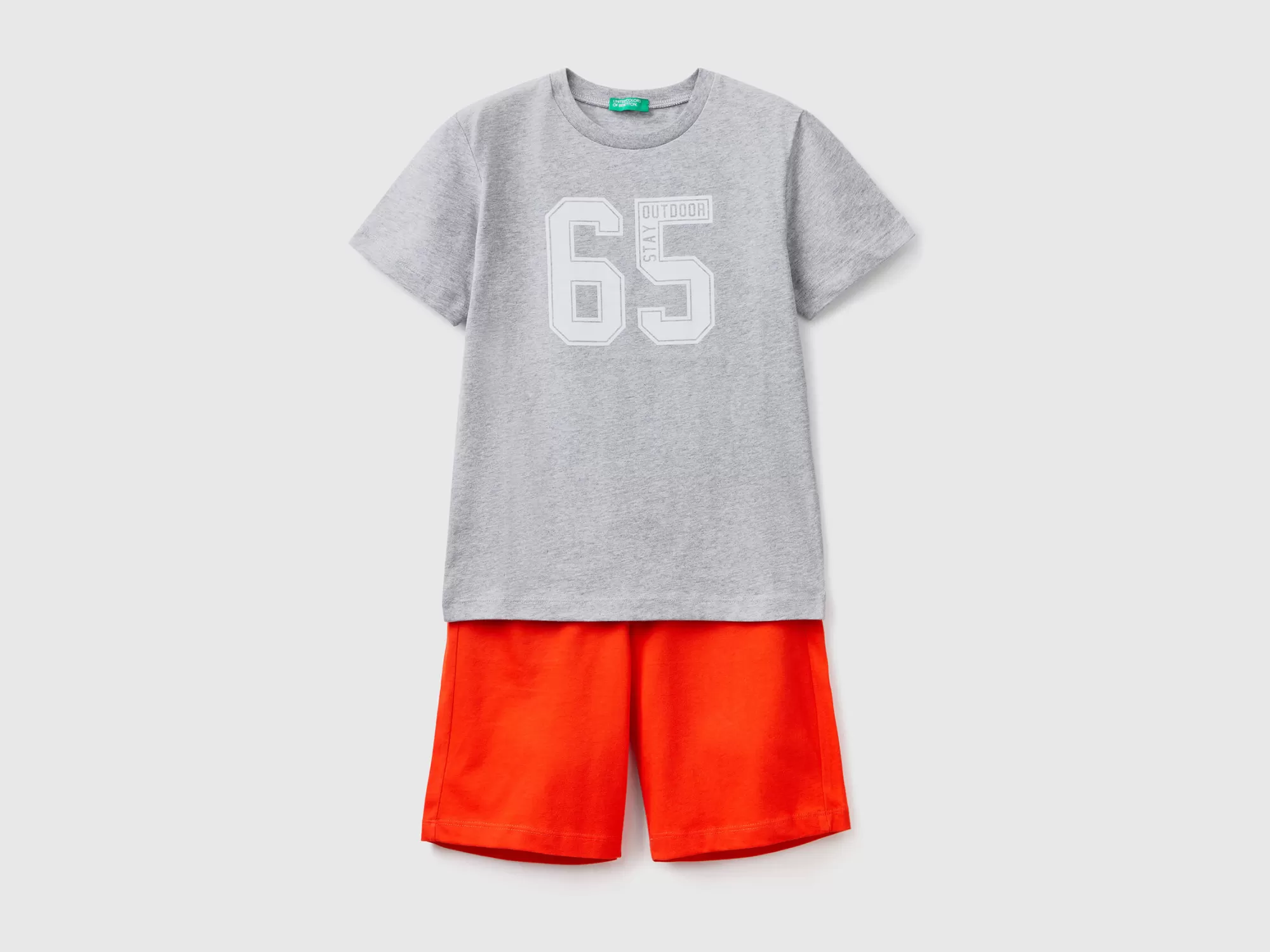 Benetton Conjunto De Camiseta Y Bermudas-Niños Sudaderas Y Chandales