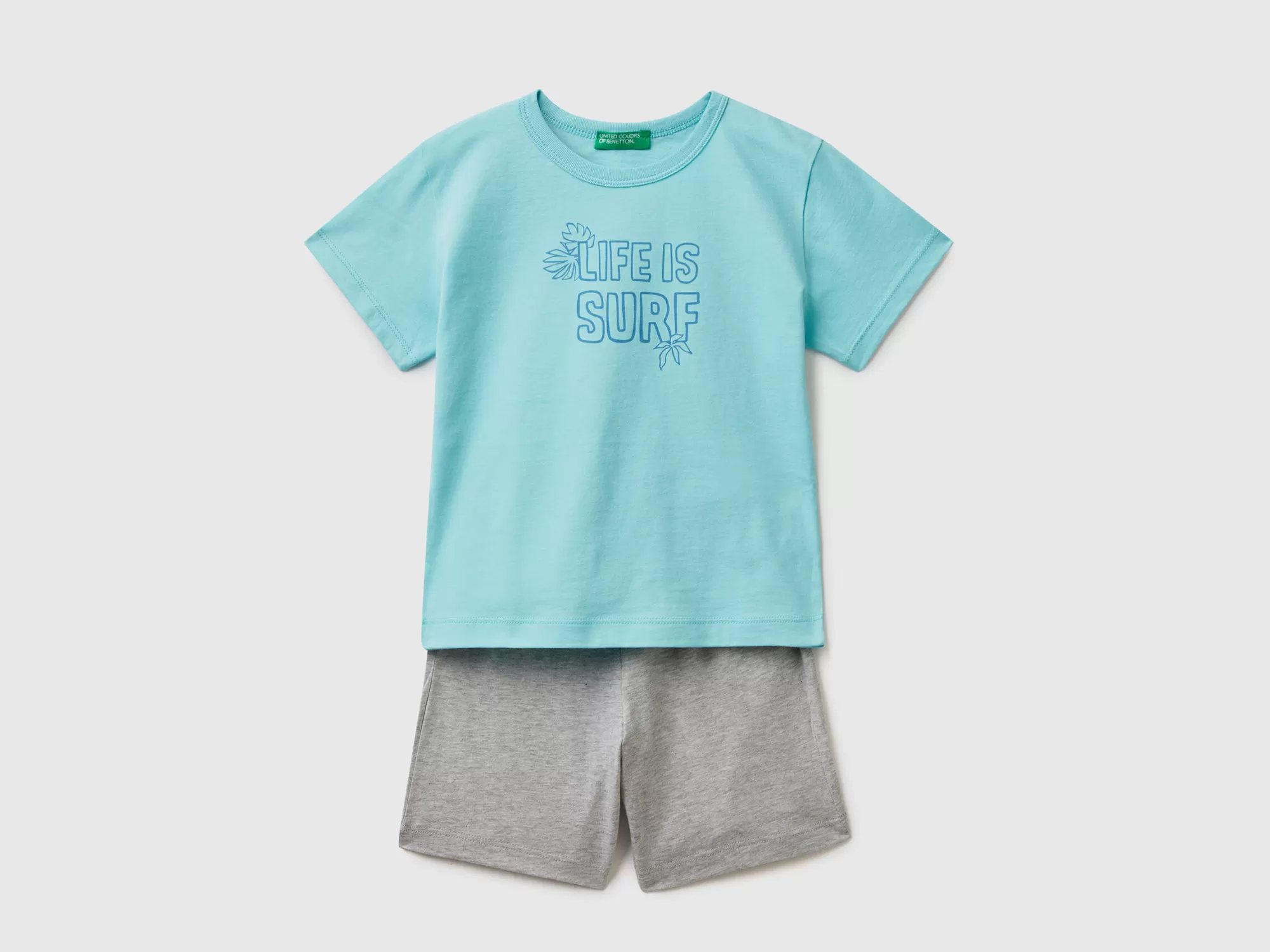 Benetton Conjunto De Camiseta Y Pantalon Corto-Niños Sudaderas Y Chandales