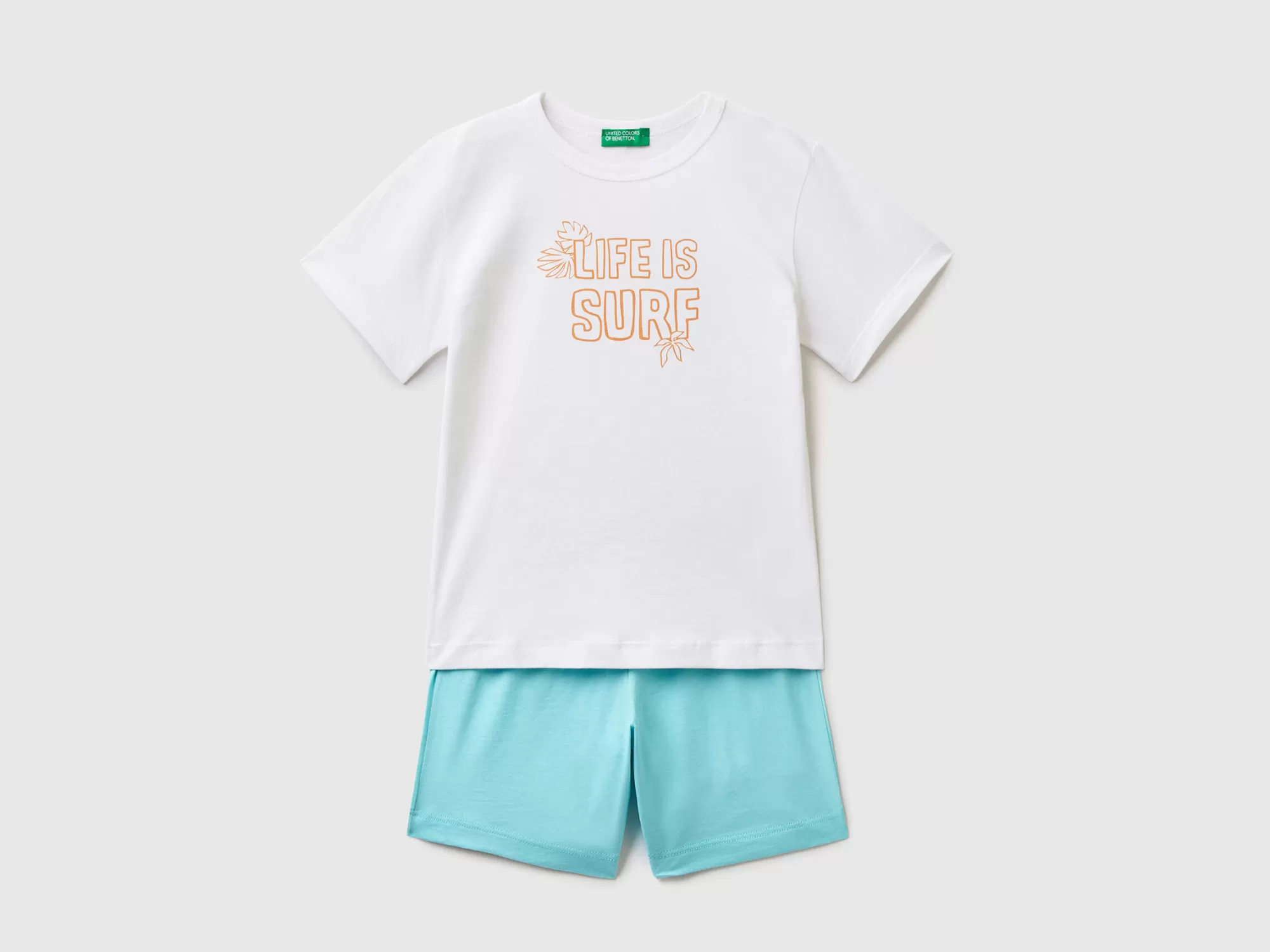 Benetton Conjunto De Camiseta Y Pantalon Corto-Niños Sudaderas Y Chandales