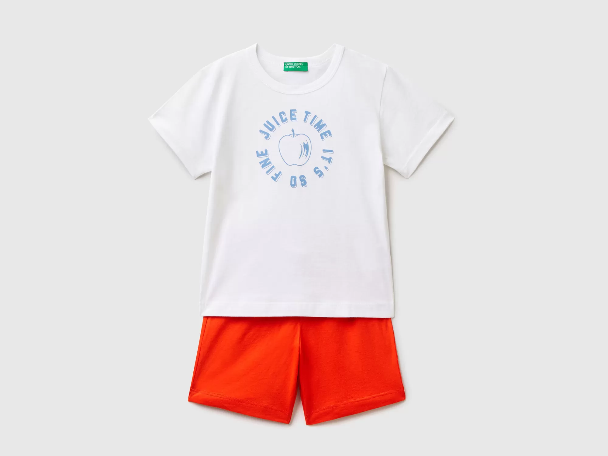 Benetton Conjunto De Camiseta Y Pantalon Corto-Niños Sudaderas Y Chandales