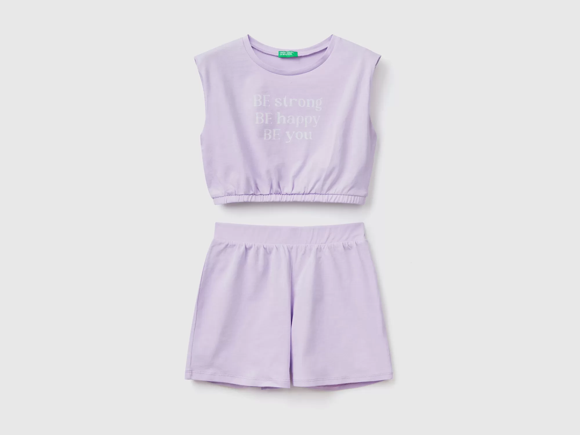 Benetton Conjunto De Camiseta Y Pantalon Corto-Niños Sudaderas Y Chandales