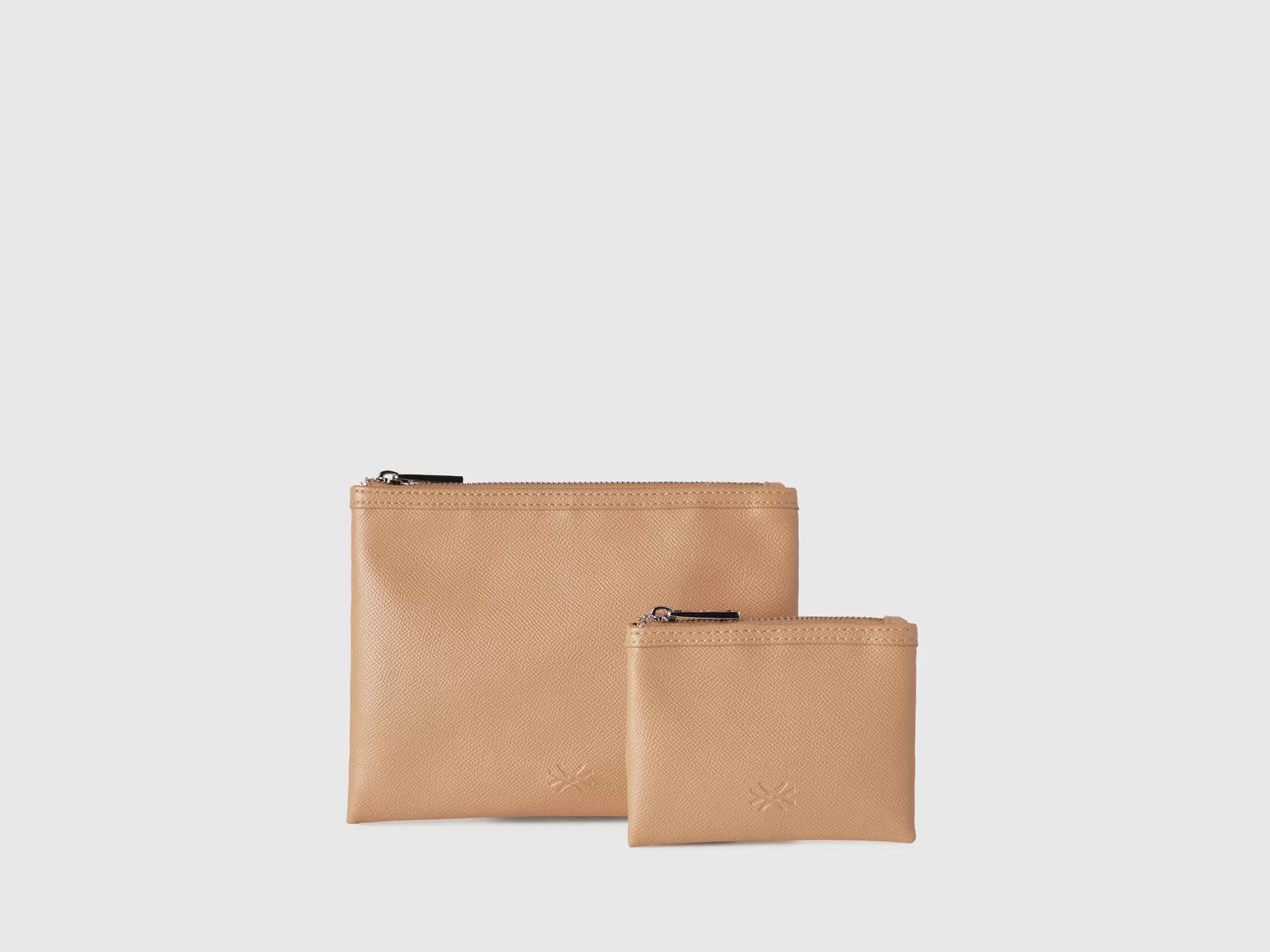 Benetton Dos Bolsos Clutch De Tejido Con Efecto Piel-Mujer Accesorios Y Calzado