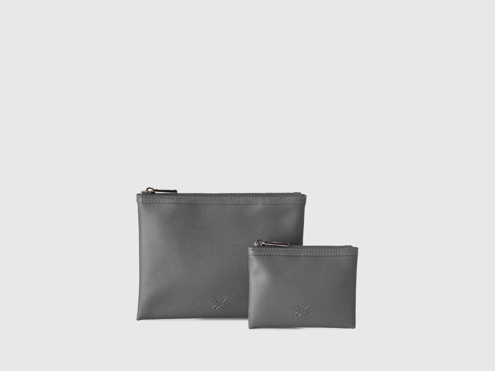 Benetton Dos Bolsos Clutch De Tejido Con Efecto Piel-Mujer Accesorios Y Calzado