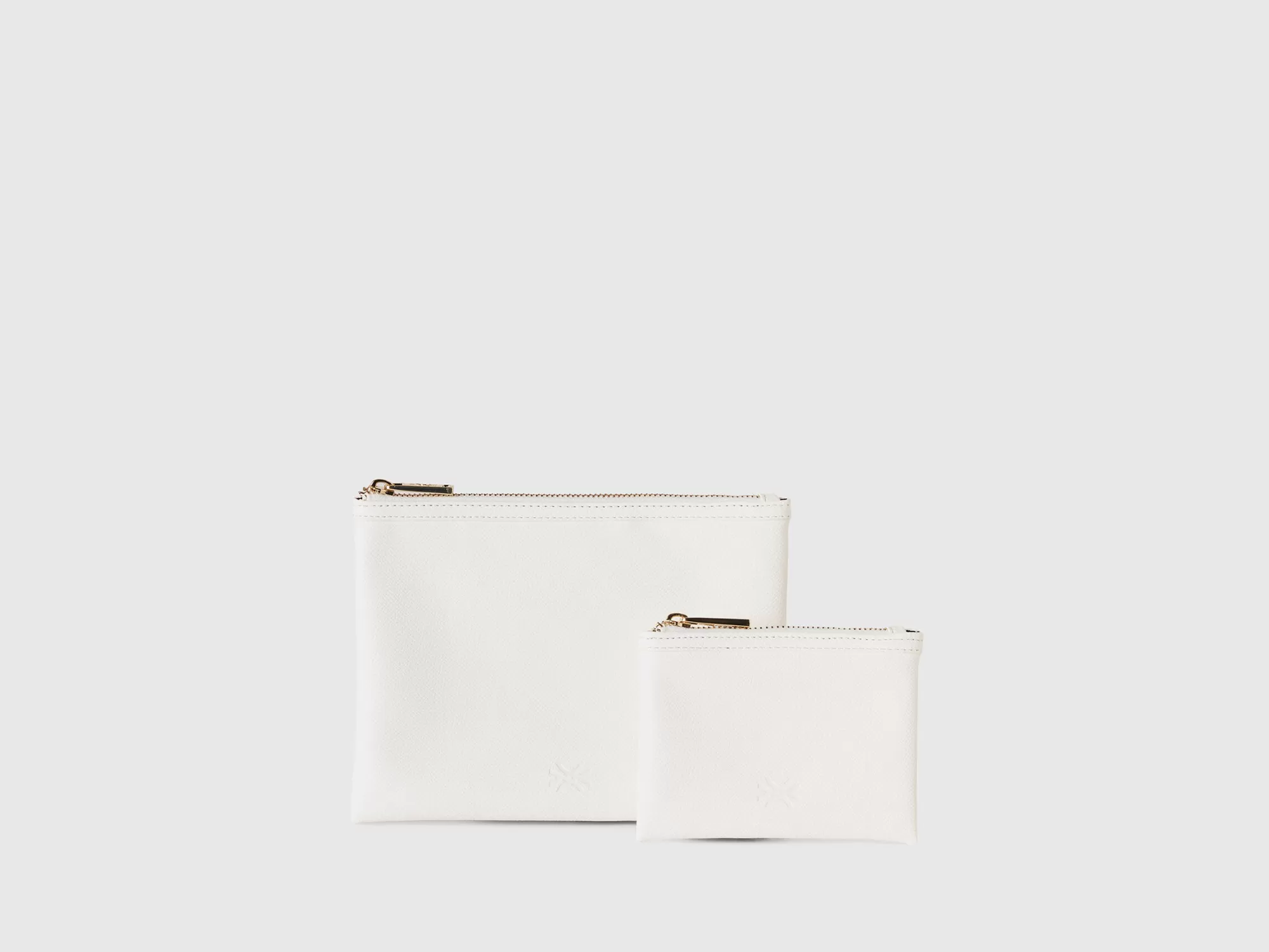 Benetton Dos Bolsos Clutch De Tejido Con Efecto Piel-Mujer Accesorios Y Calzado