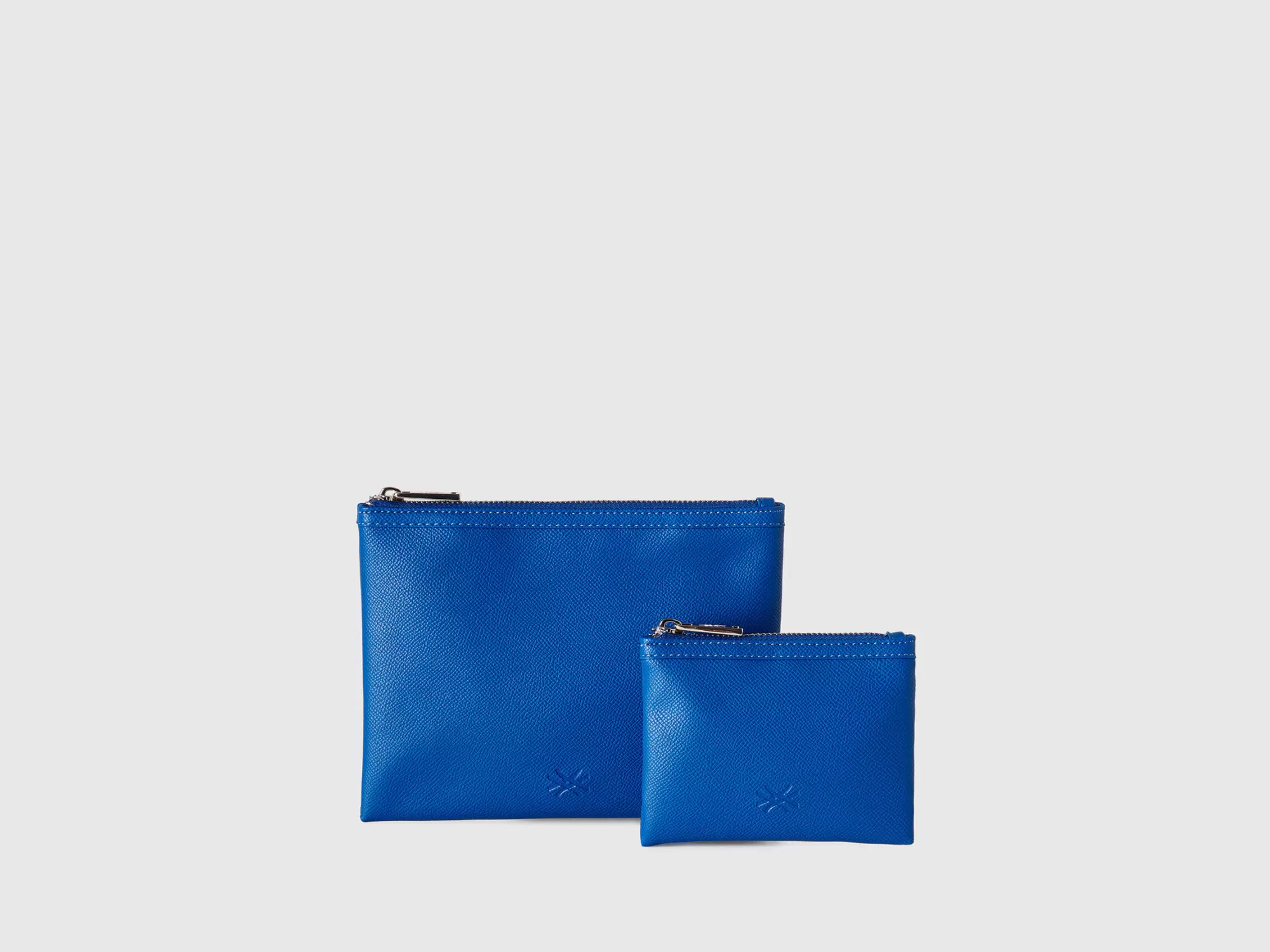 Benetton Dos Bolsos Clutch De Tejido Con Efecto Piel-Mujer Accesorios Y Calzado