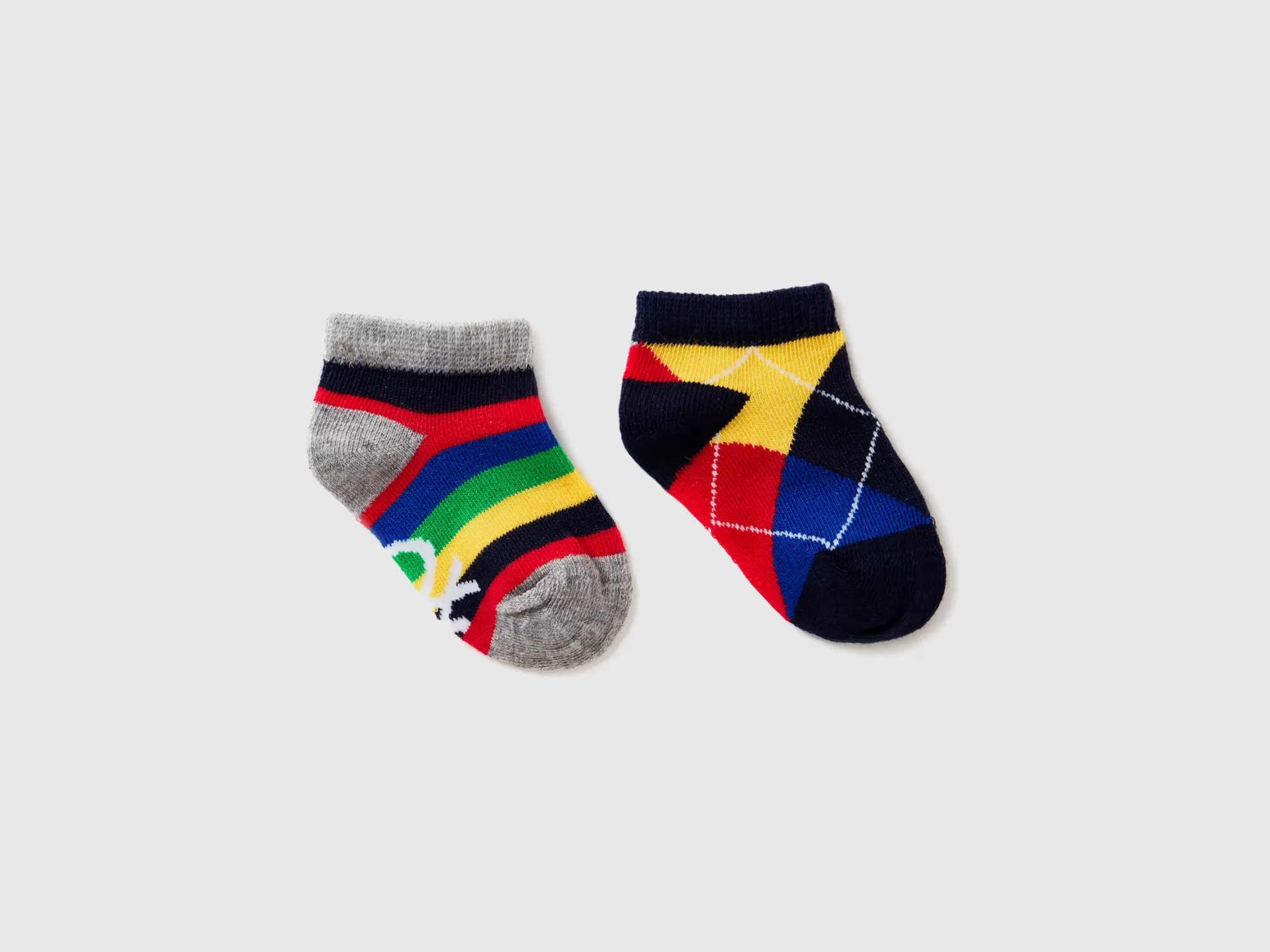 Benetton Dos Calcetines Cortos De Jacquard-Niños Ropa Interior Y Pijamas