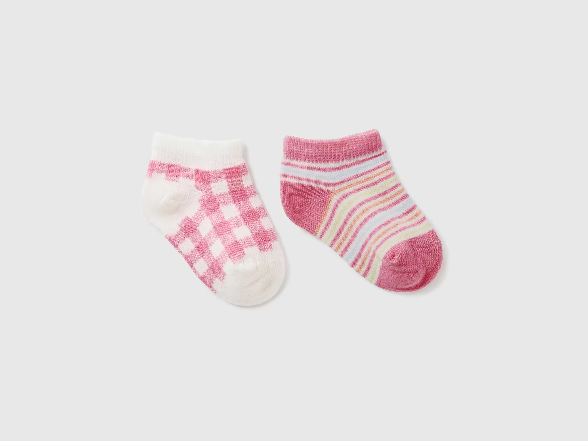 Benetton Dos Calcetines Cortos De Jacquard-Niños Ropa Interior Y Pijamas