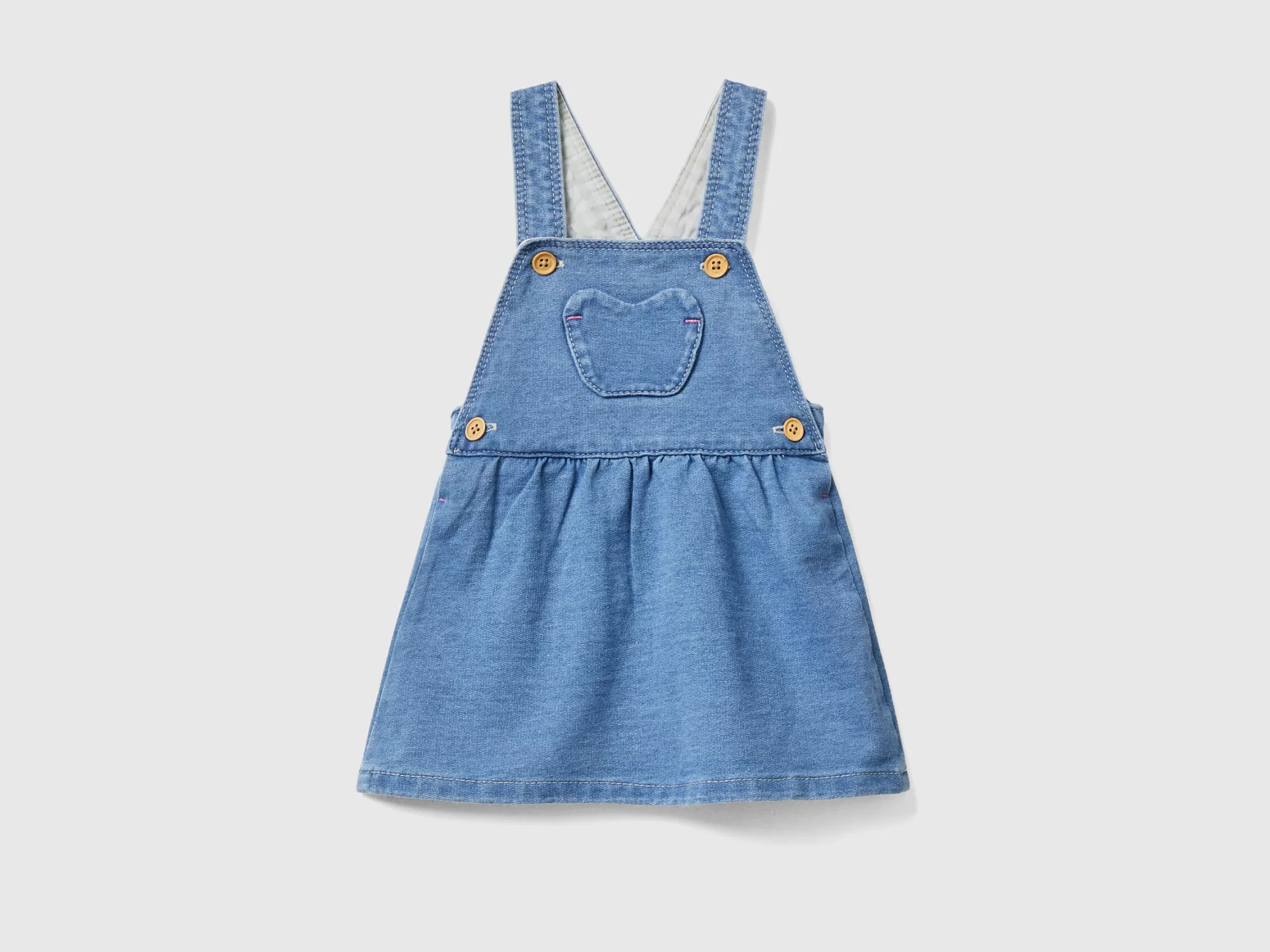 Benetton Falda Peto De Efecto Denim-Niños Faldas Para Recién Nacida