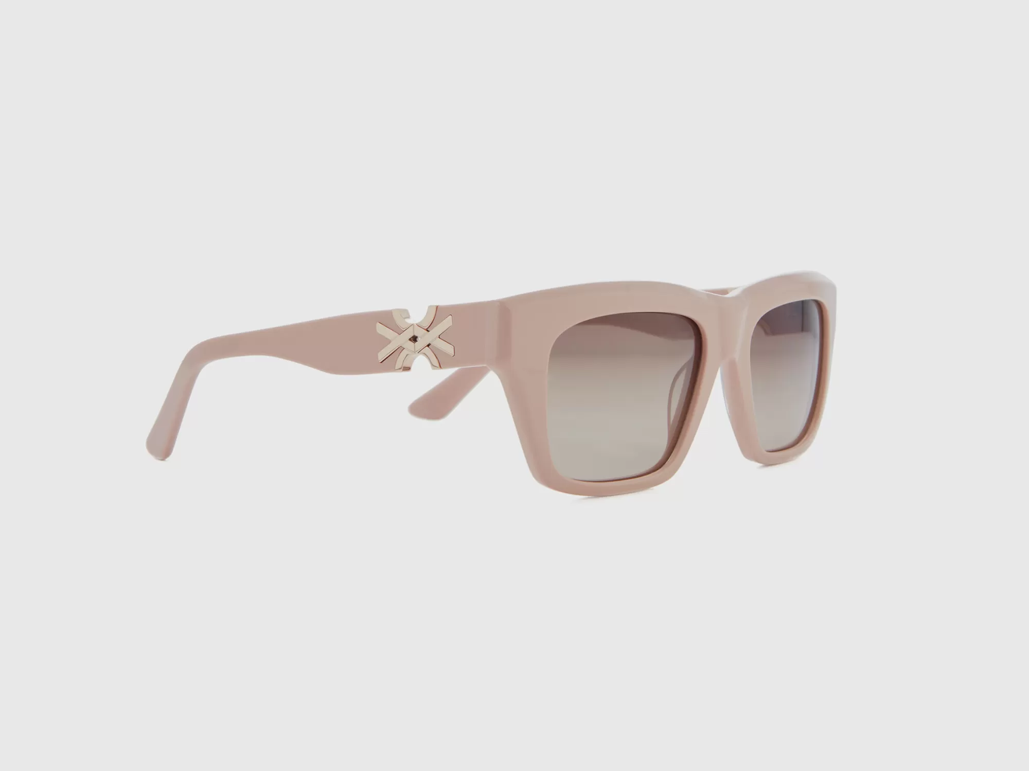 Benetton Gafas De Sol Rectangulares Rosa Claro-Mujer Accesorios Y Calzado