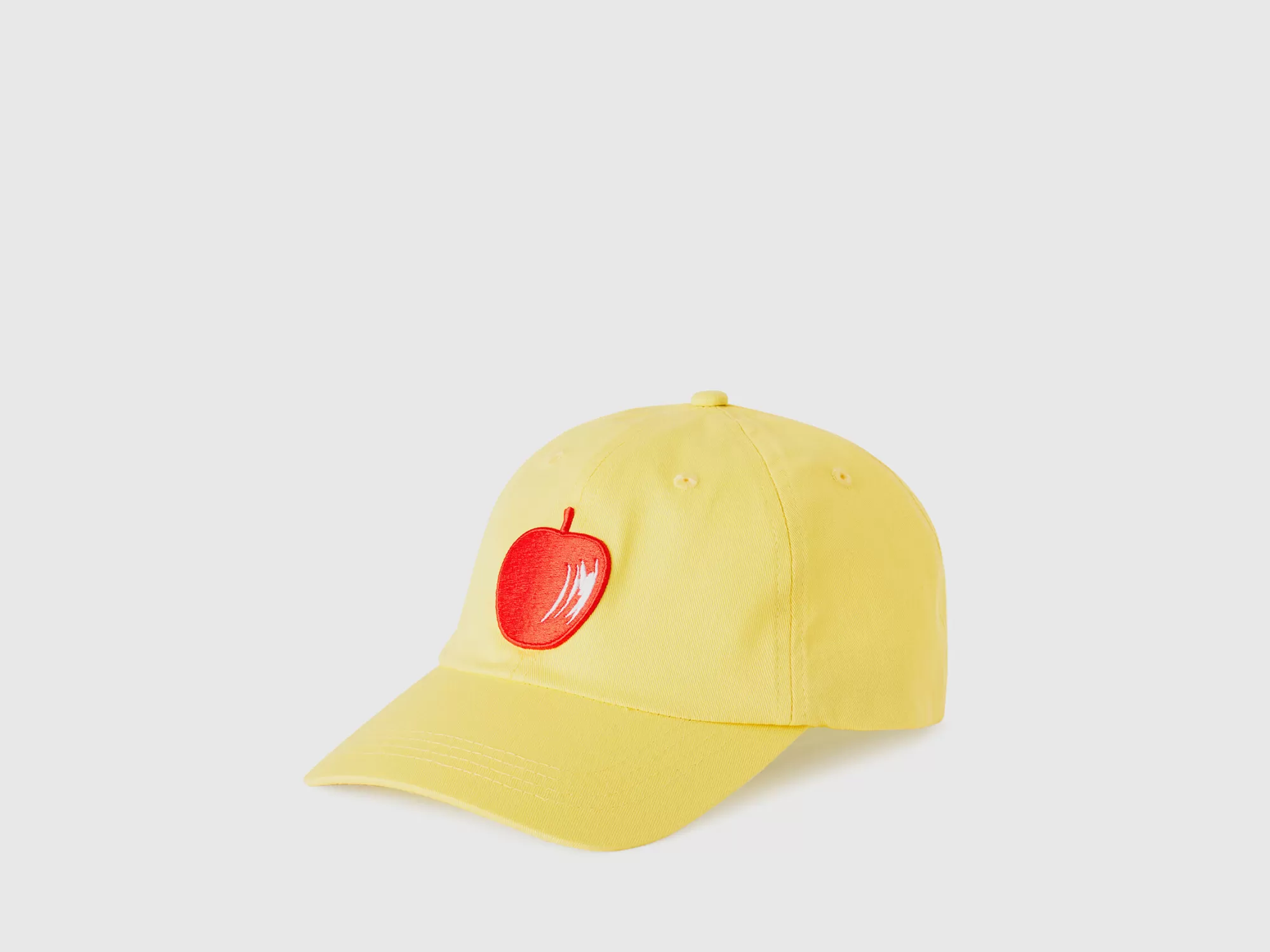 Benetton Gorra Amarilla Con Bordado De Manzana-Hombre Accesorios Y Calzado