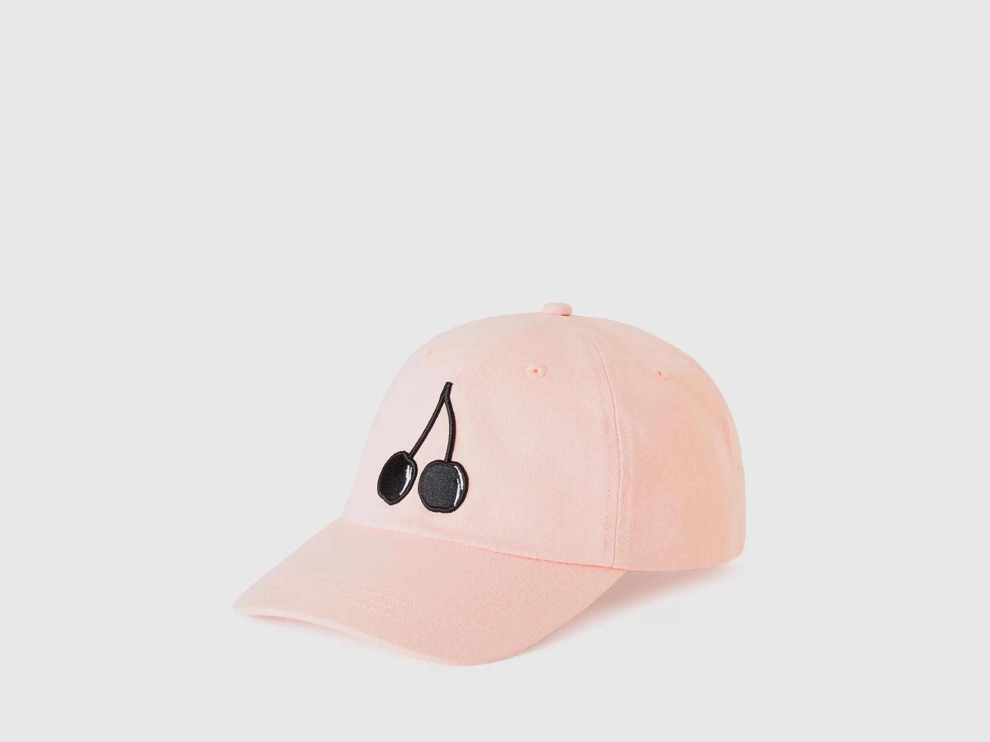 Benetton Gorra Rosa Claro Con Bordado De Cereza-Hombre Accesorios Y Calzado