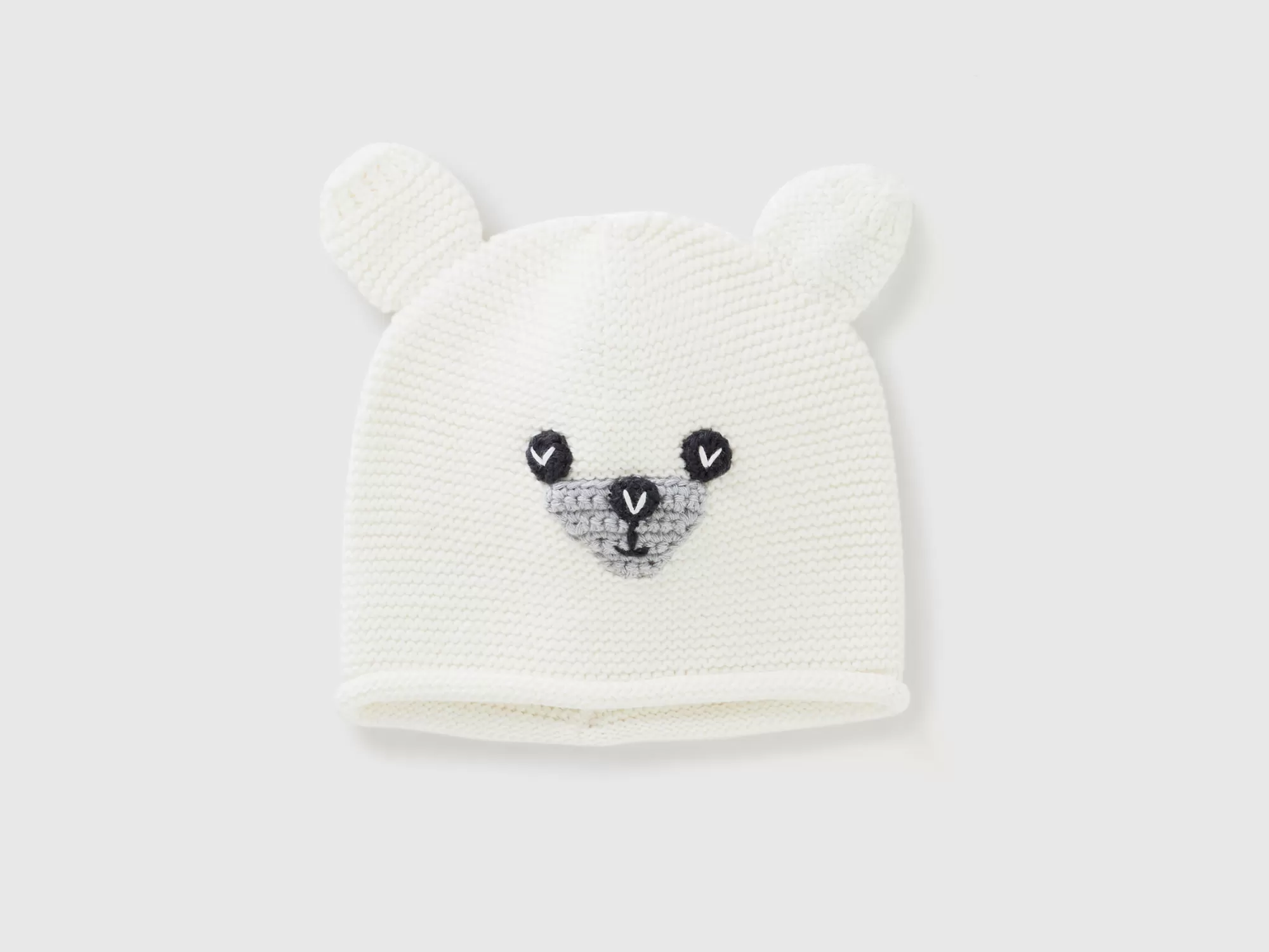 Benetton Gorro De Tricot Con Aplicaciones-Niños Accesorios