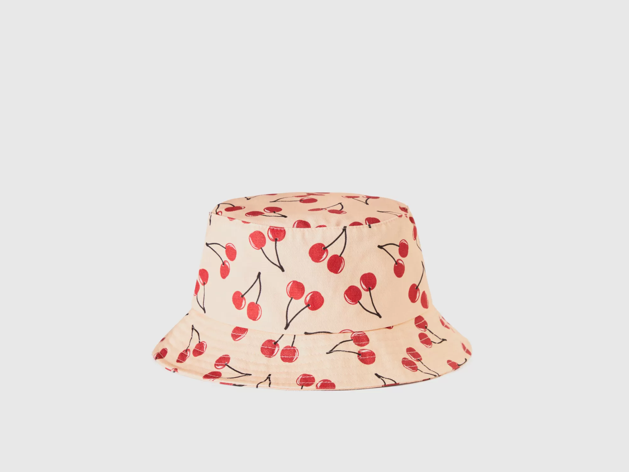 Benetton Gorro Rosa Claro Con Estampado De Cerezas-Mujer Accesorios Y Calzado