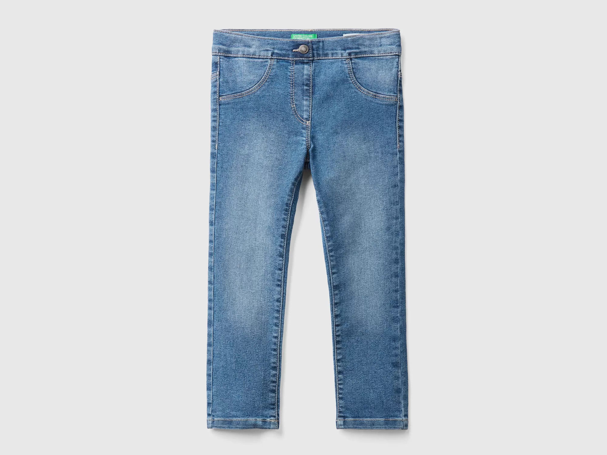 Benetton Jeggings Eco-Recycle De Algodón Mixto Elastico-Niños Pantalones Y Vaqueros