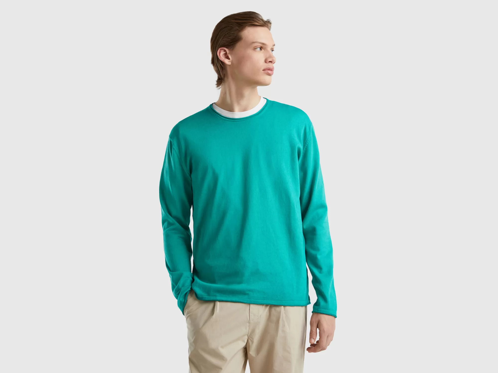 Benetton Jersey Con Acabados Sin Rematar-Hombre Prendas De Punto