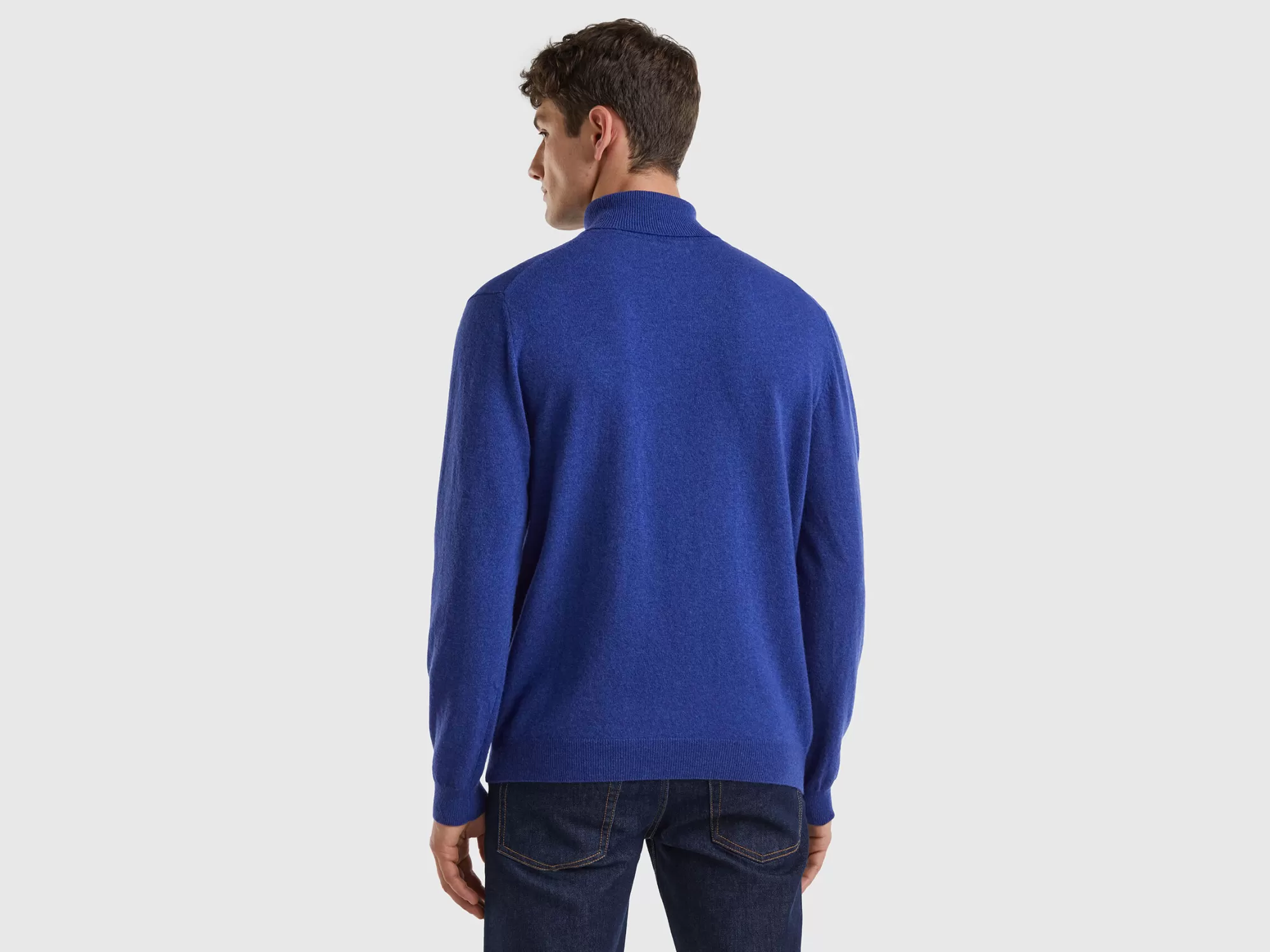 Benetton Jersey De Cuello Cisnede Pura Lana Merina-Hombre Prendas De Punto