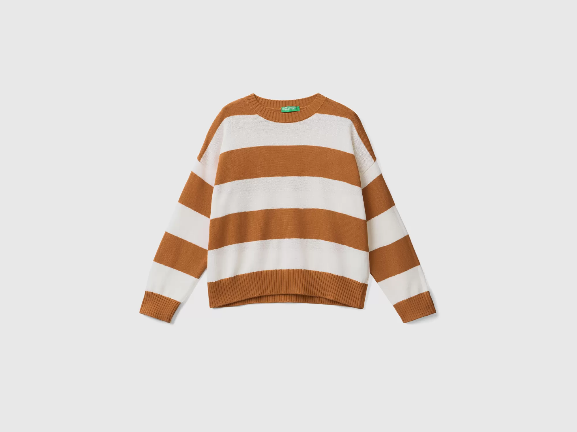 Benetton Jersey De Rayas De Algodón Tricot-Mujer Prendas De Punto