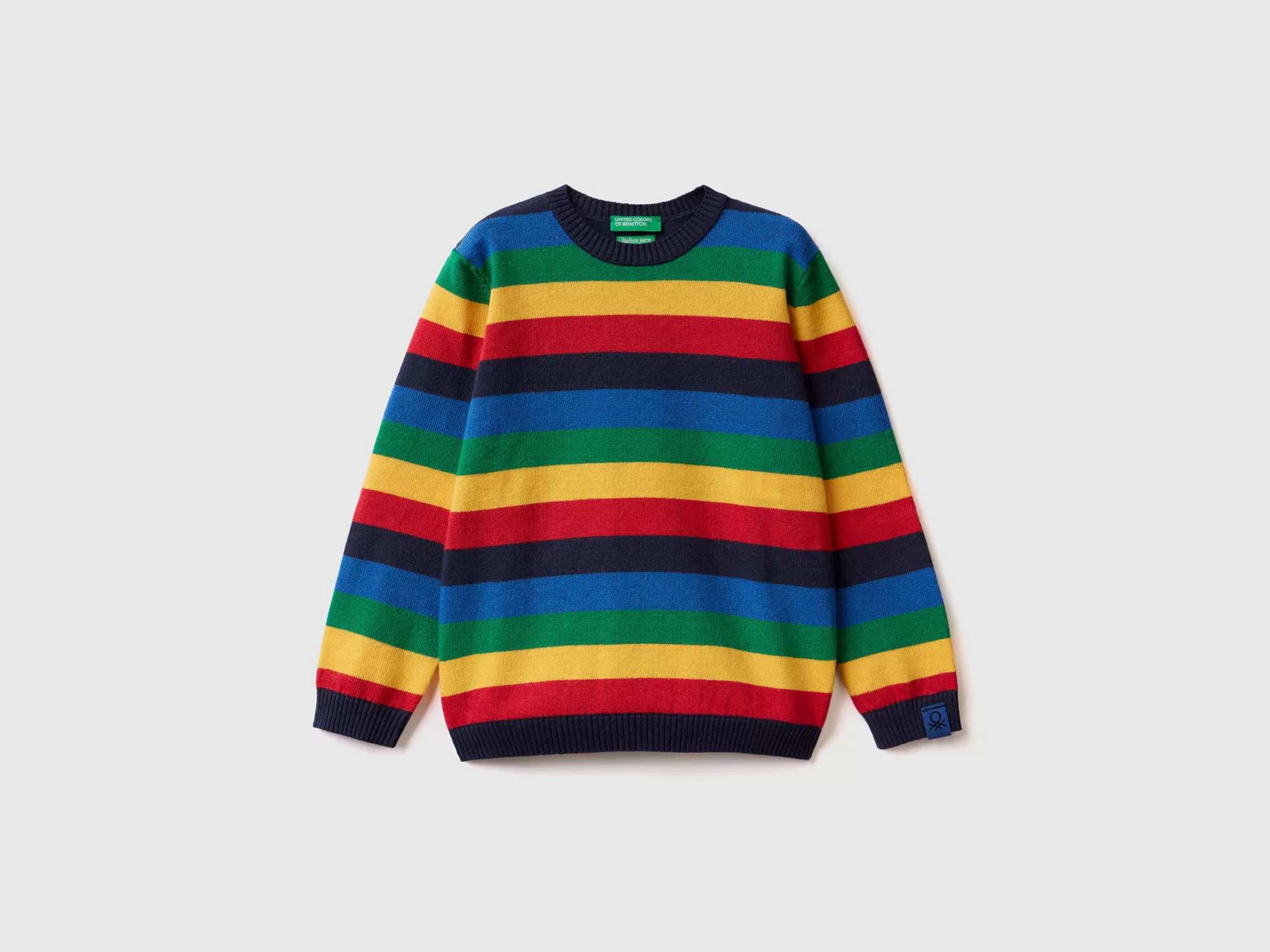 Benetton Jersey De Tricot Con Rayas-Niños Prendas De Punto