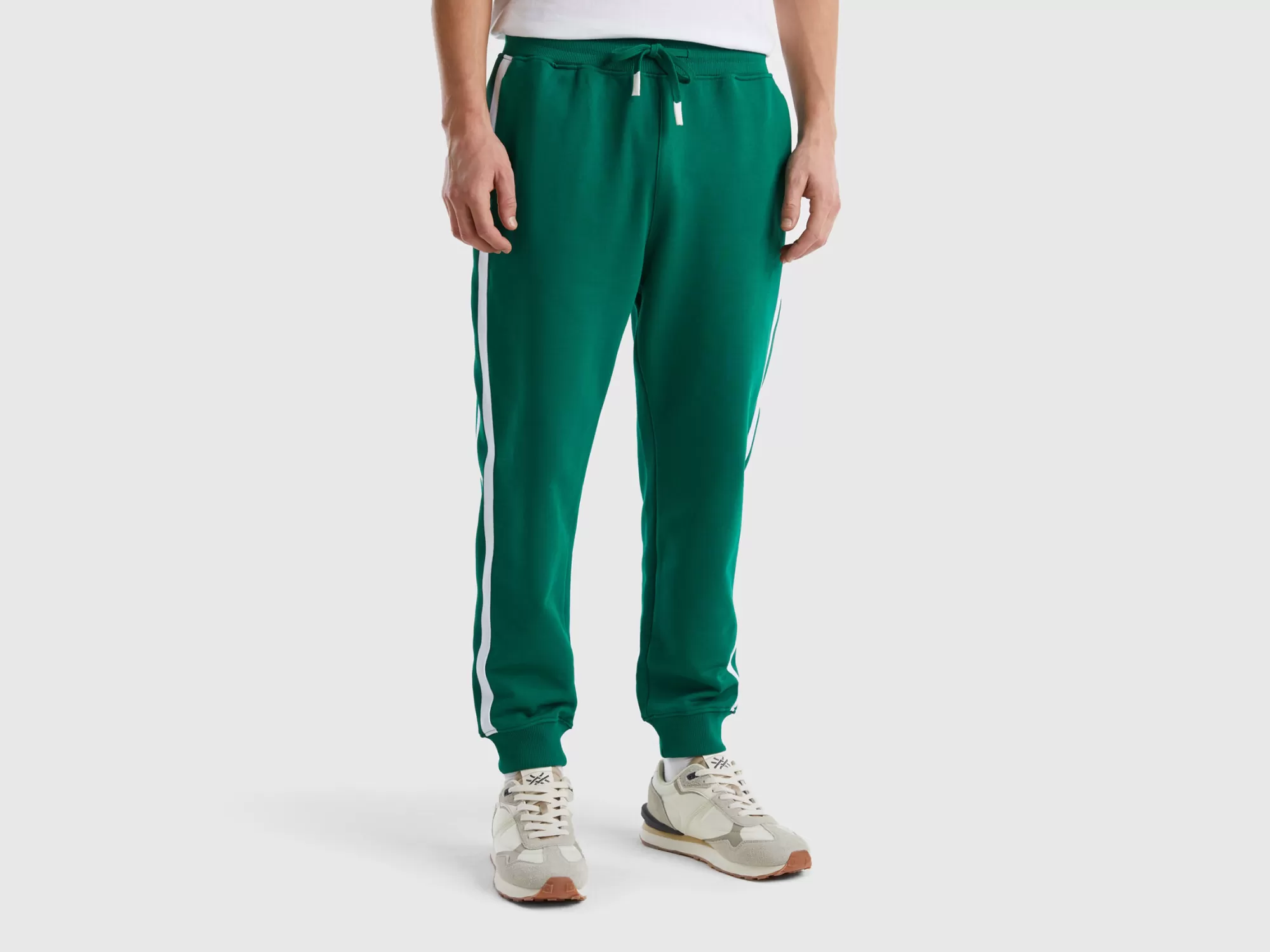 Benetton Joggers Con Bandas Laterales-Hombre Pantalones Y Chinos