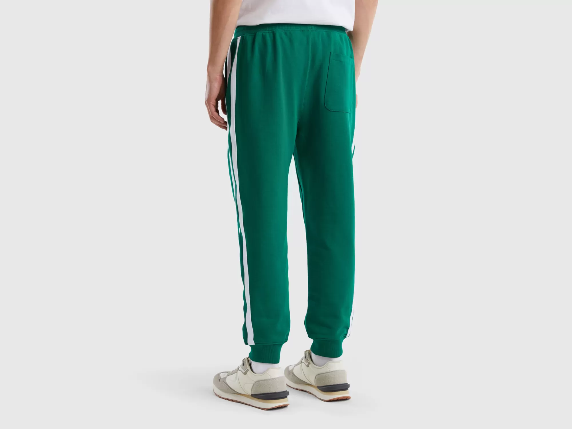 Benetton Joggers Con Bandas Laterales-Hombre Pantalones Y Chinos