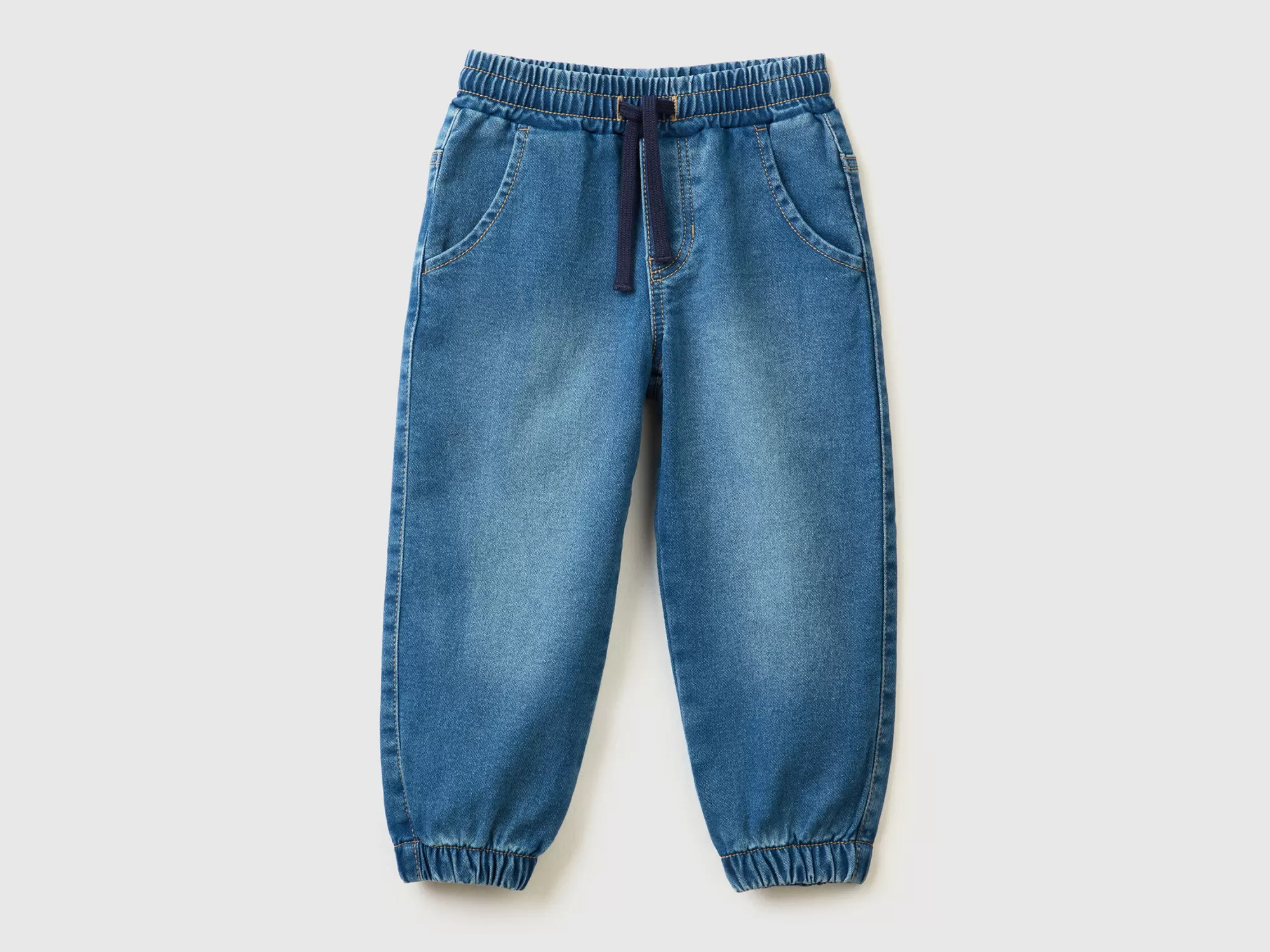 Benetton Joggers De Felpa Con Efecto Denim-Niños Pantalones De Felpa