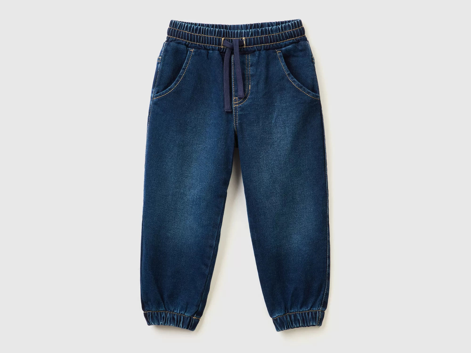 Benetton Joggers De Felpa Con Efecto Denim-Niños Pantalones De Felpa