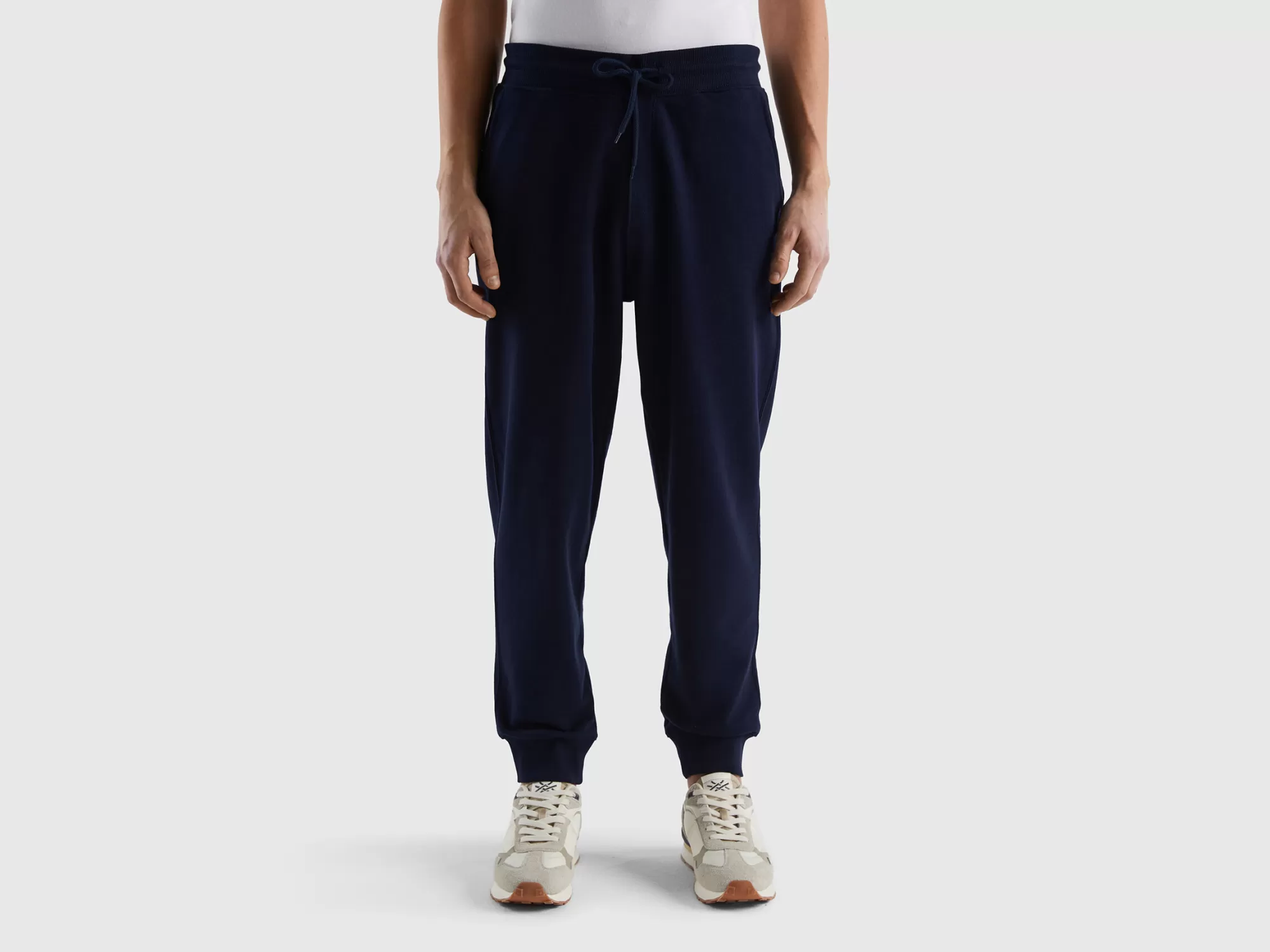 Benetton Joggers De Felpa De 100 % Algodón-Hombre Pantalones Y Chinos