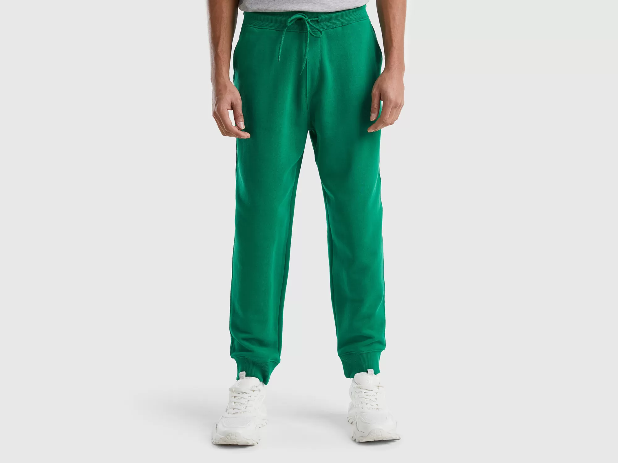 Benetton Joggers De Felpa De 100 % Algodón-Hombre Pantalones Y Chinos