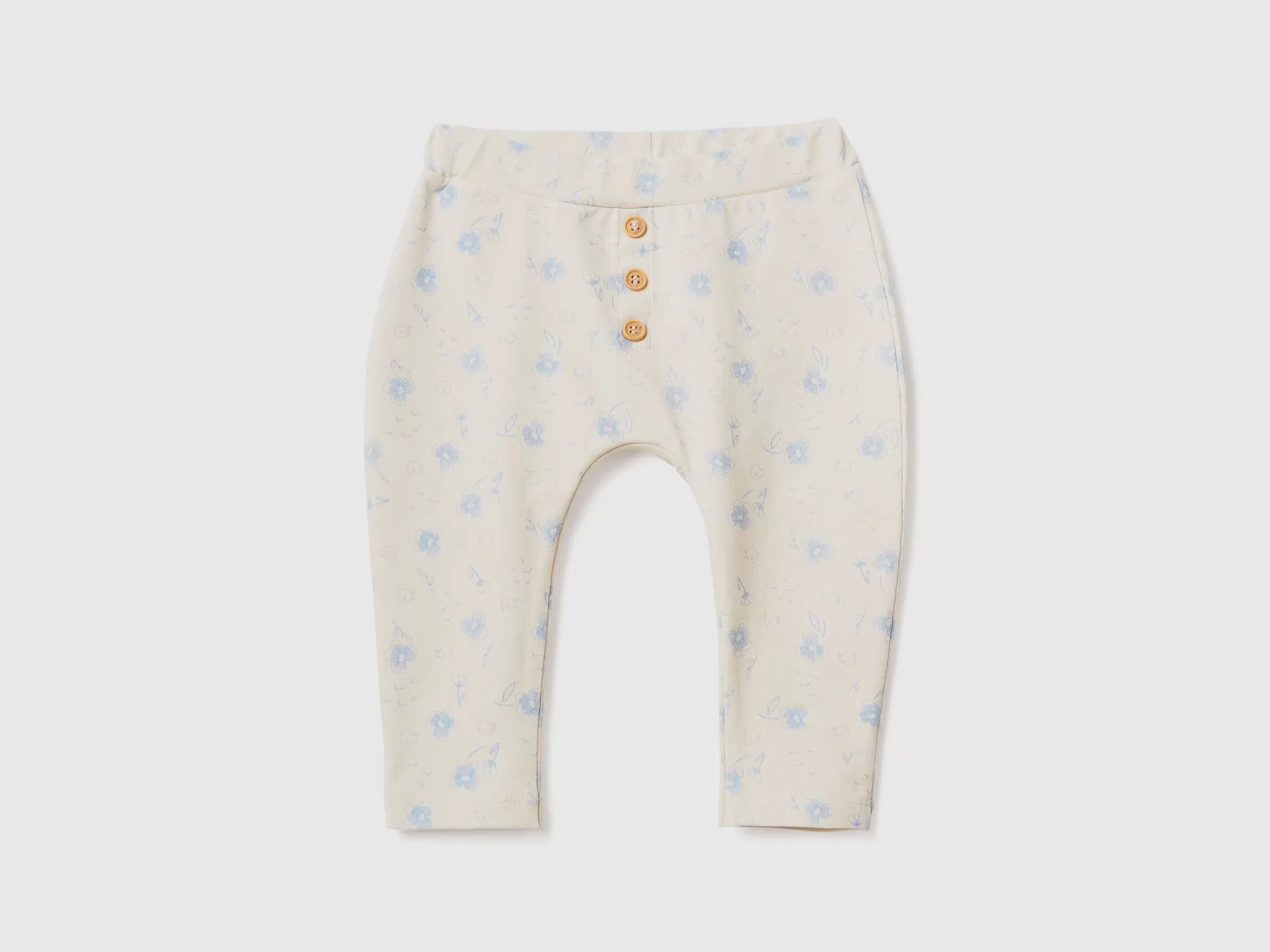 Benetton Leggings Estampados De Algodón Elastico-Niños Pantalones