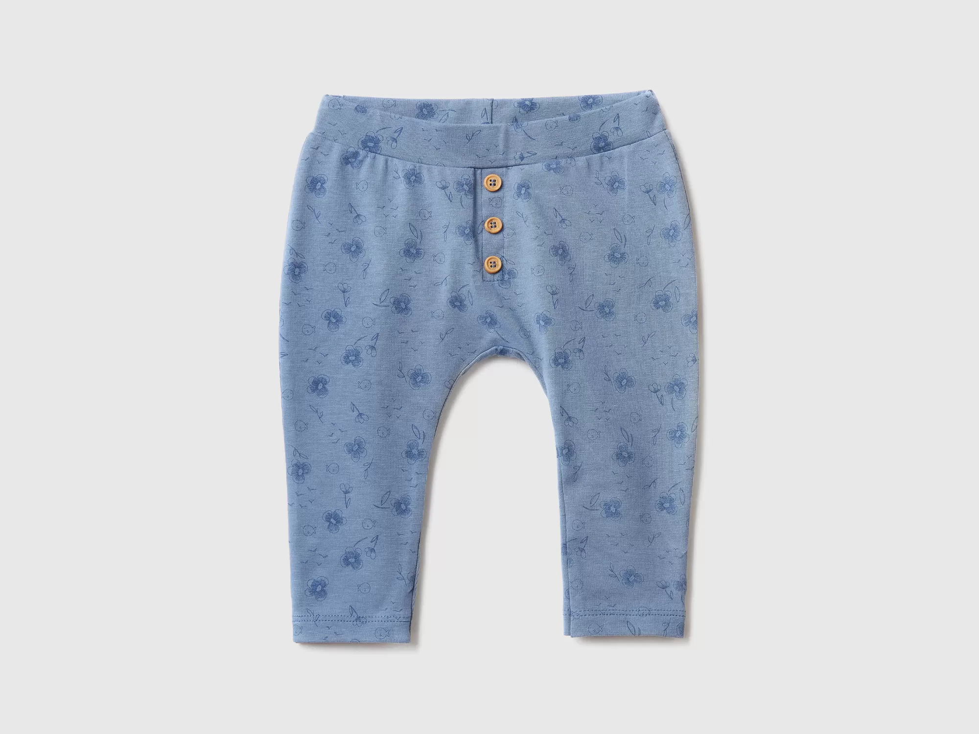 Benetton Leggings Estampados De Algodón Elastico-Niños Pantalones