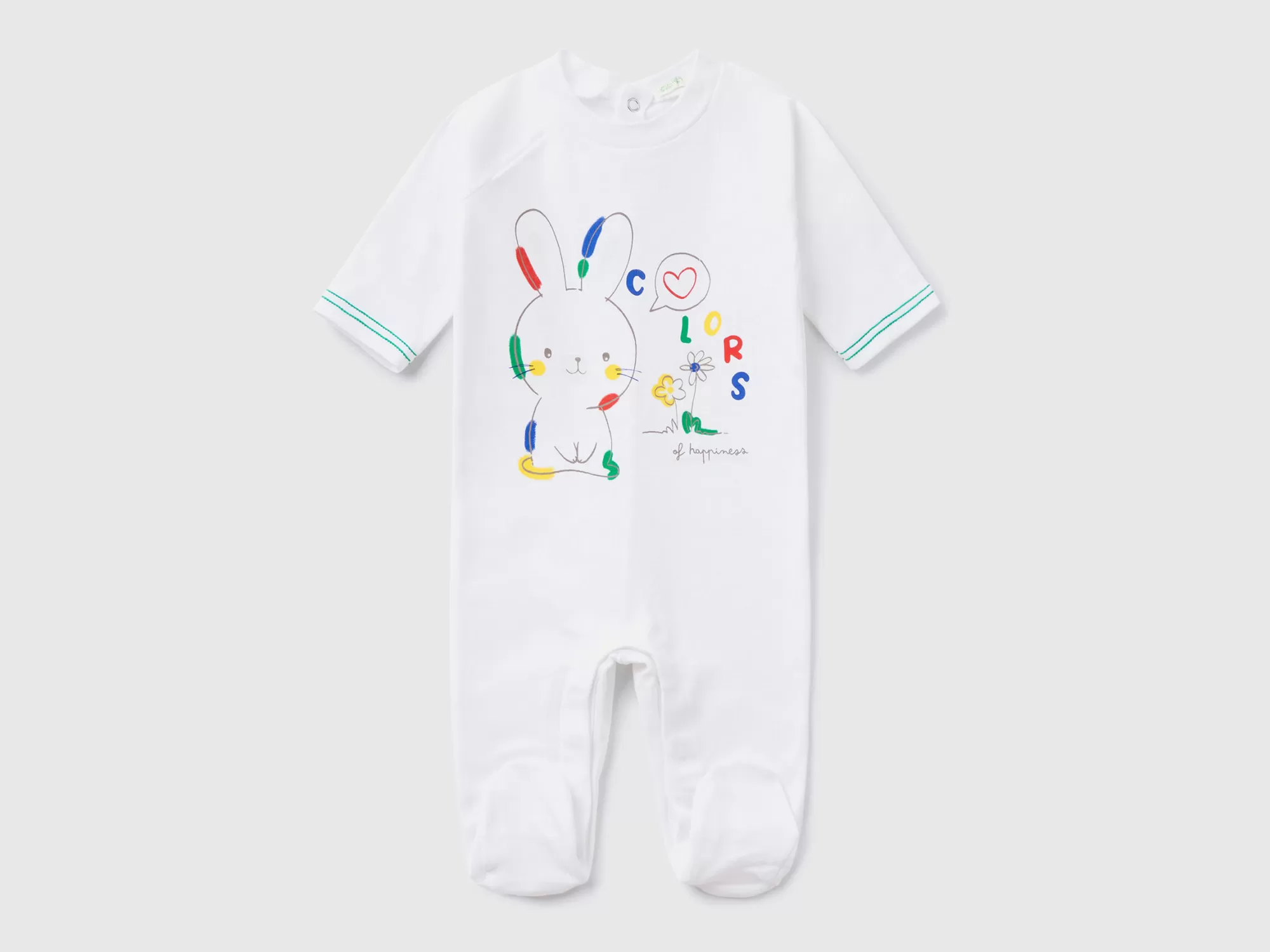 Benetton Manga Larga De 100 % Algodón Organico-Niños Ropa Interior Y Pijamas