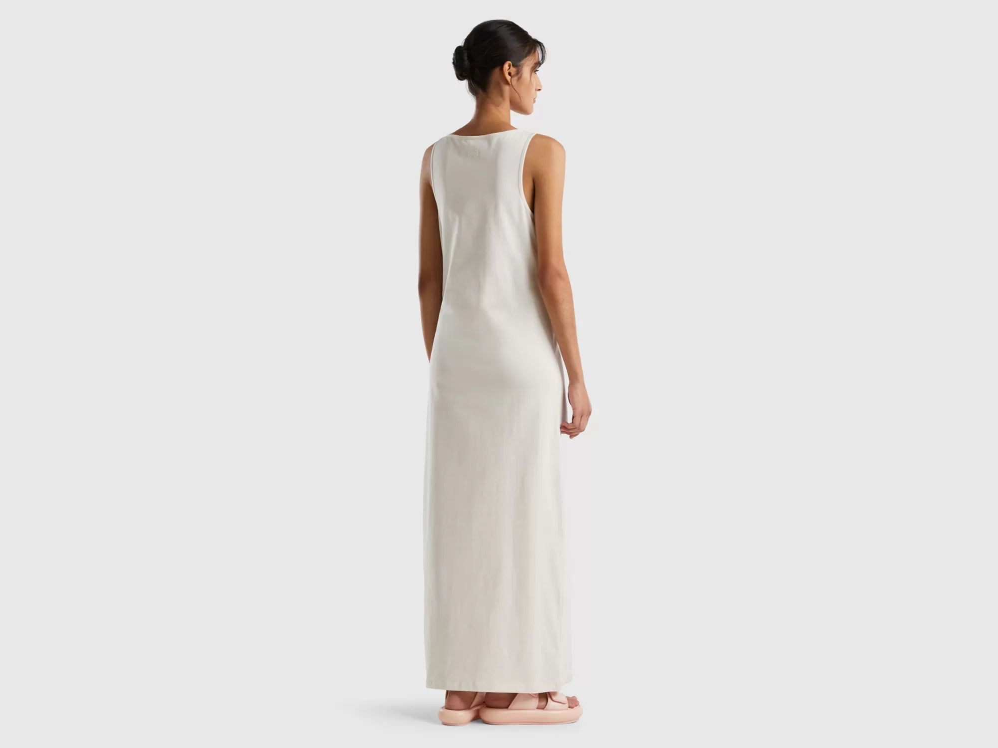 Benetton Maxivestido Blanco Nata-Mujer Vestidos Y Monos