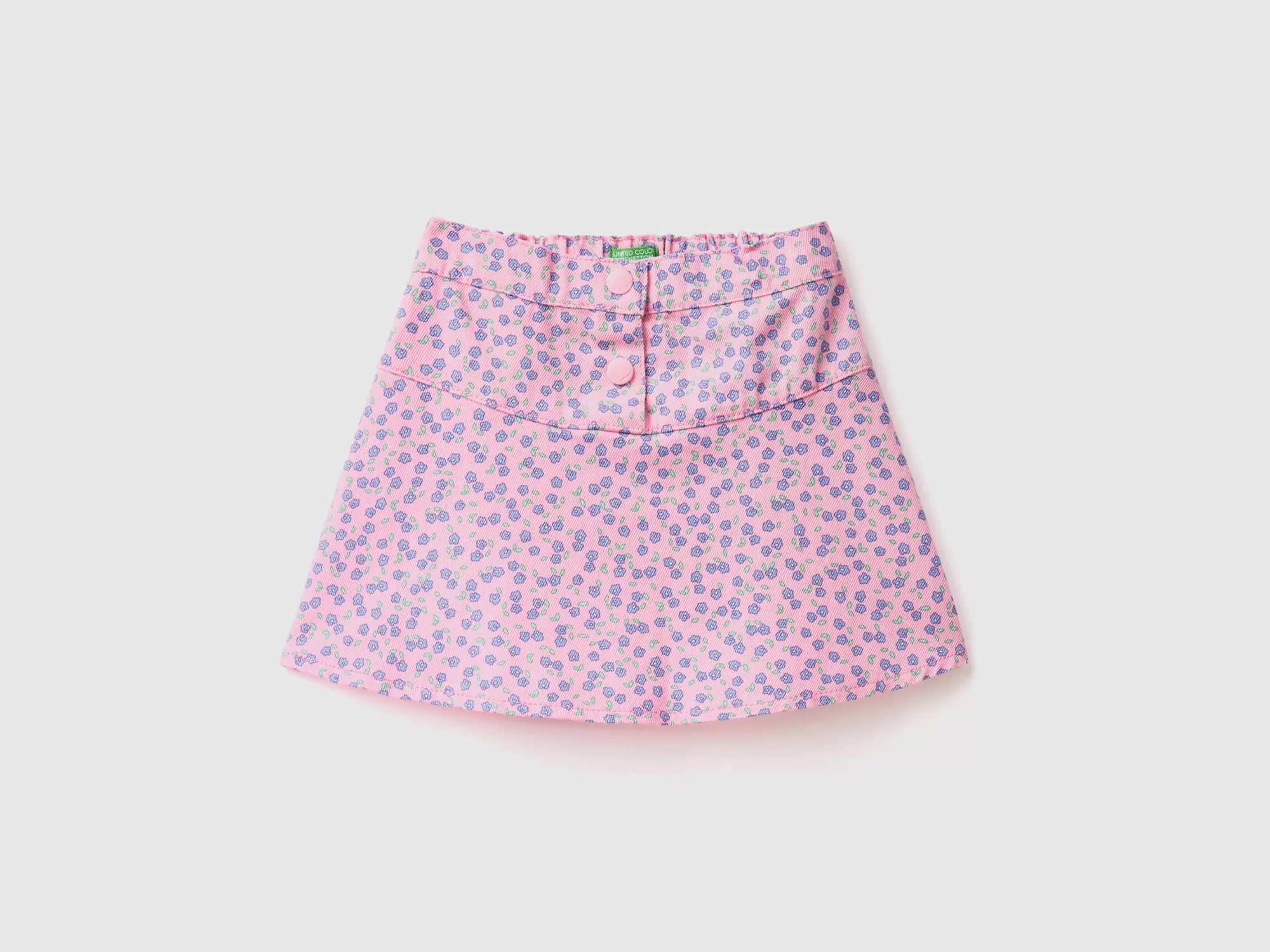 Benetton Minifalda De Flores-Niños Faldas