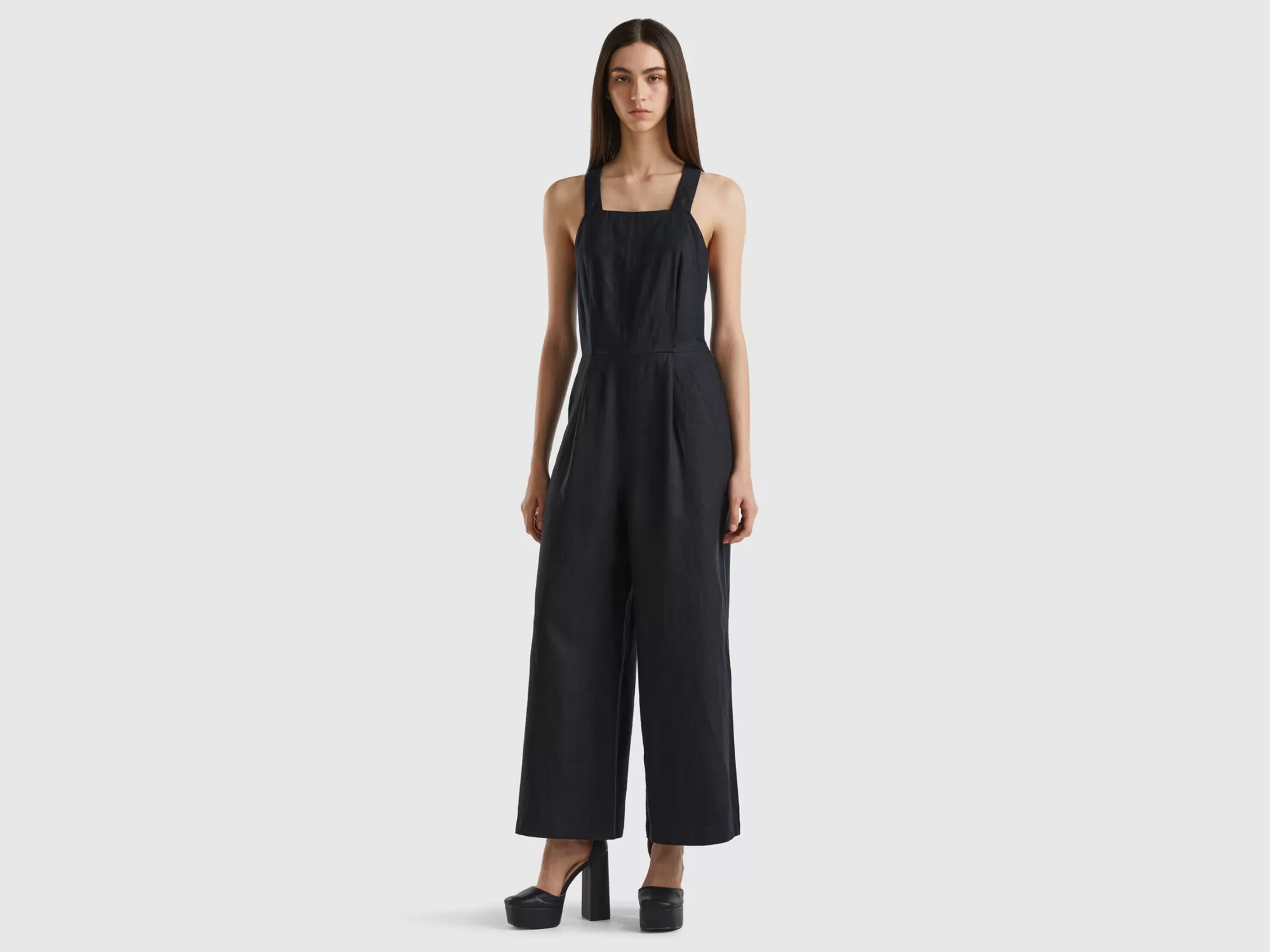 Benetton Mono De Puro Lino-Mujer Vestidos Y Monos