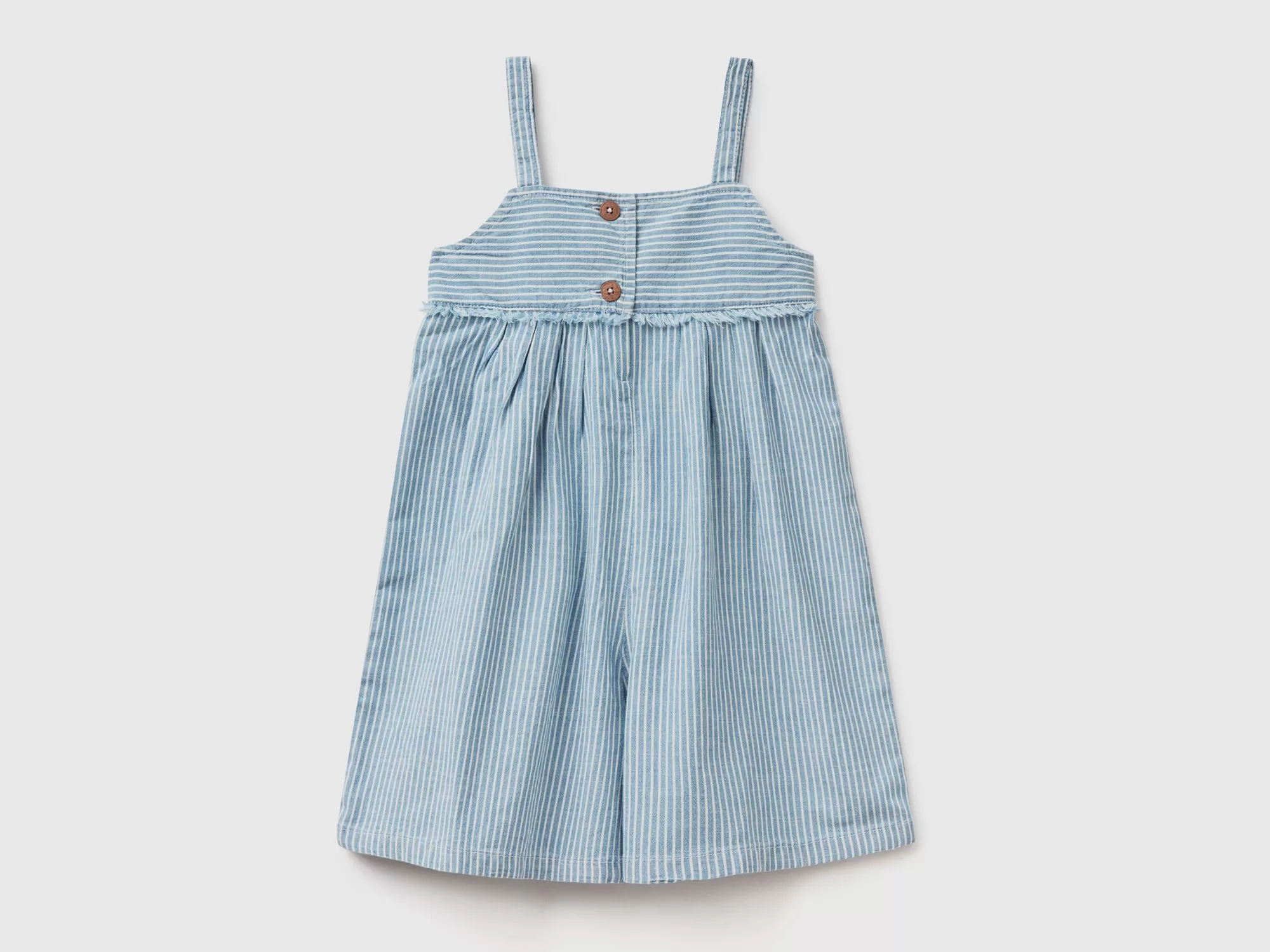 Benetton Mono Vaquero Ligero De Rayas-Niños Vestidos Y Petos