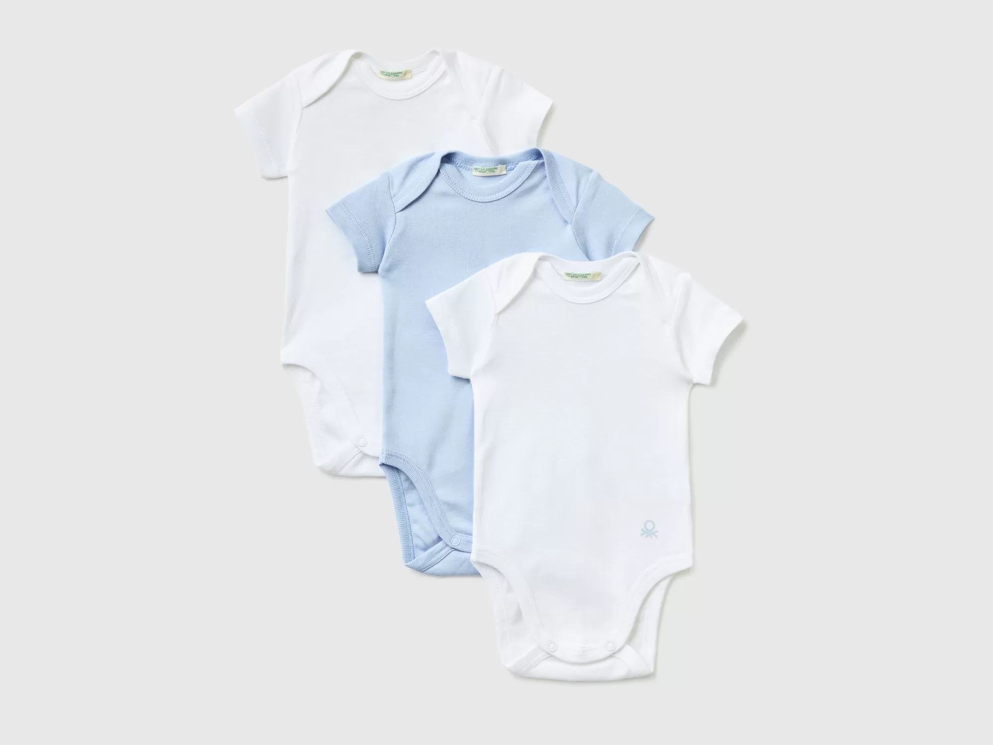 Benetton Pack De Bodis Lisos De Algodón Organico-Niños Vestidos De Algodón Organico