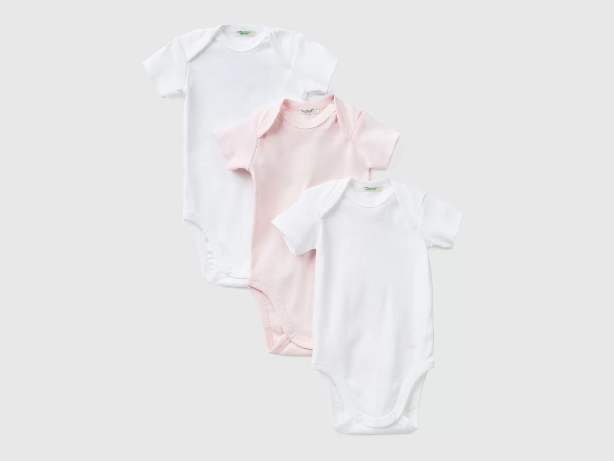 Benetton Pack De Bodis Lisos De Algodón Organico-Niños Vestidos De Algodón Organico