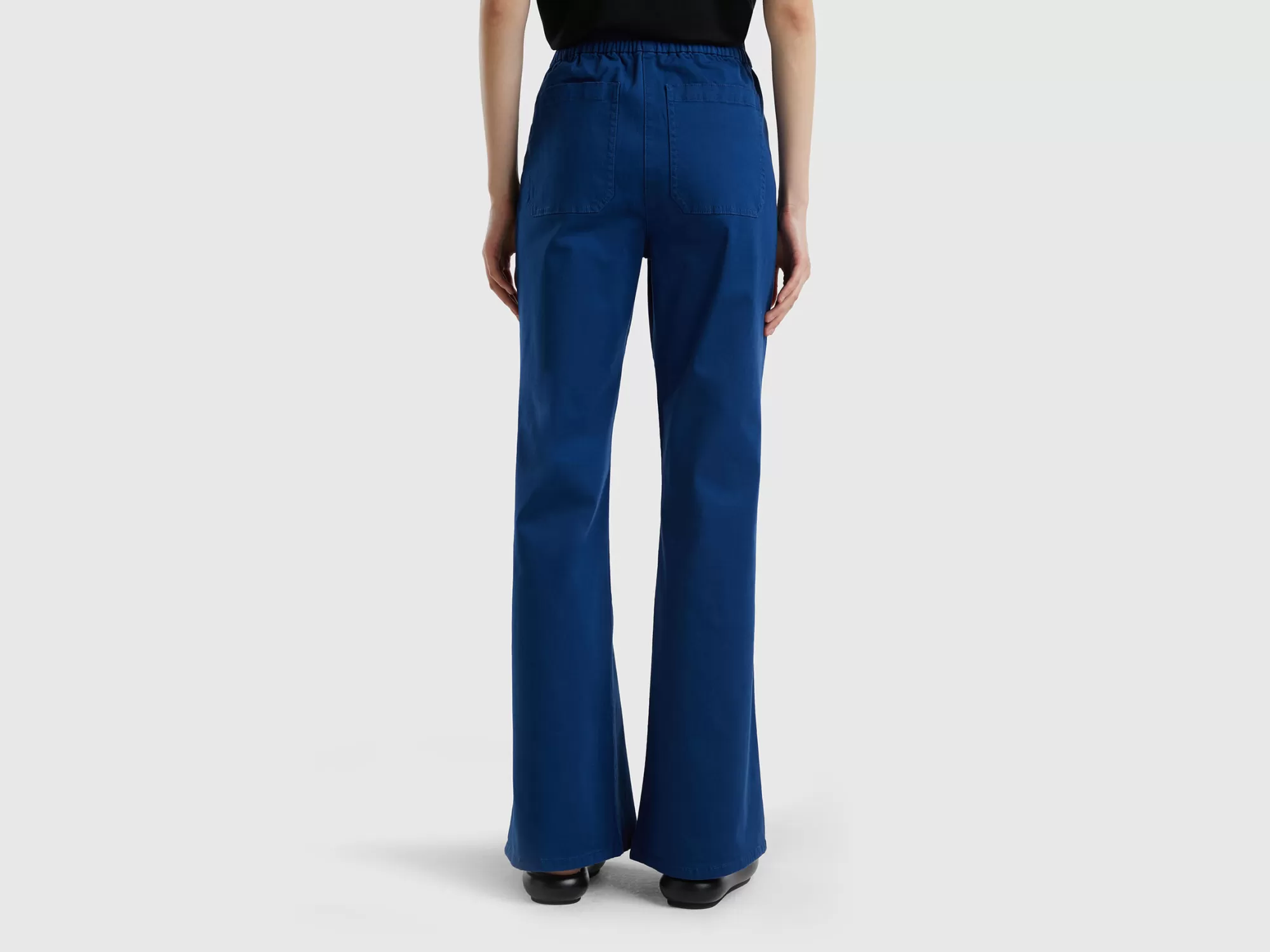 Benetton Pantalon Acampanado Con Aberturas-Mujer Pantalones Y Chinos