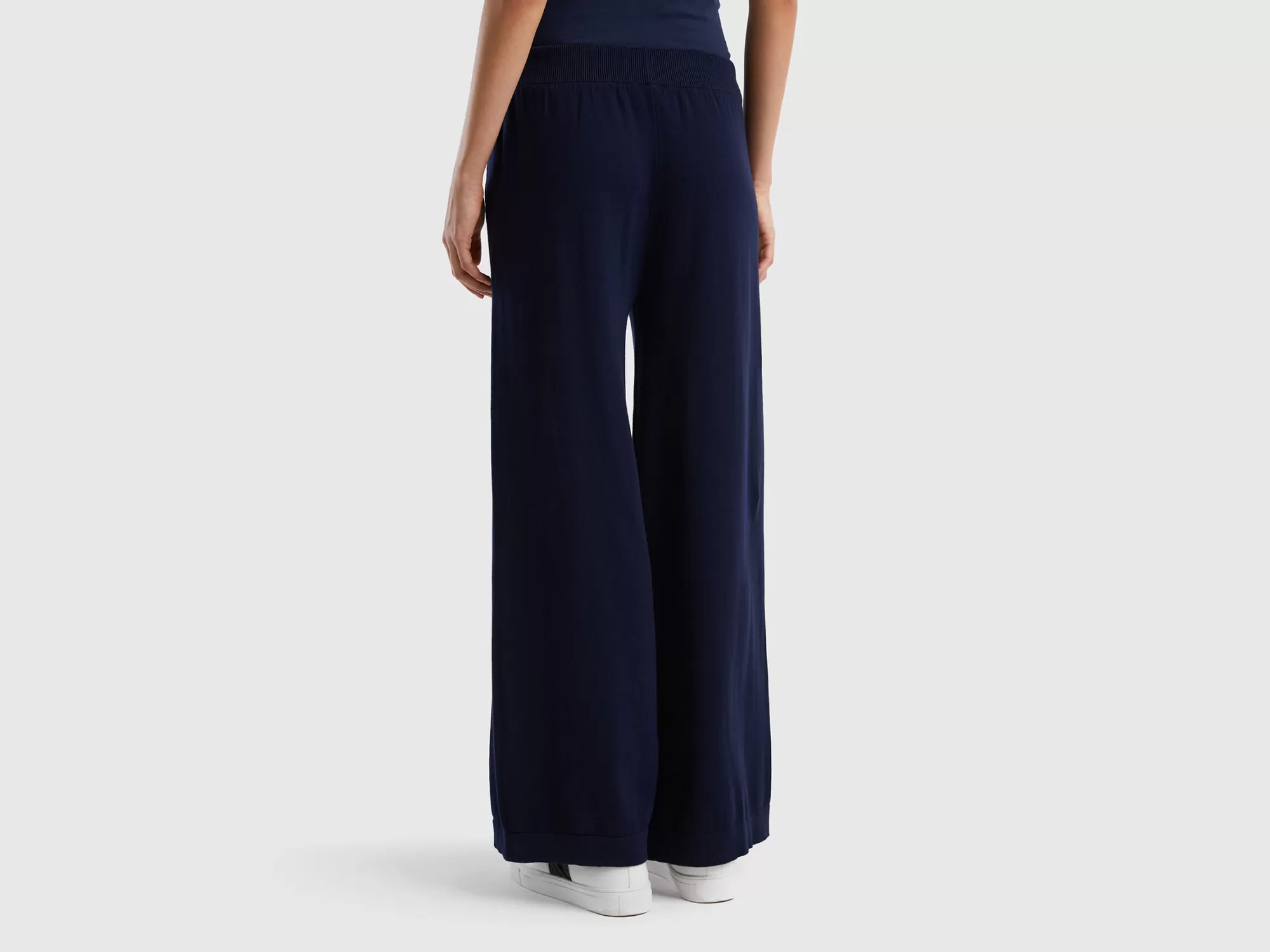 Benetton Pantalon Amplio De Punto-Mujer Pantalones Y Chinos