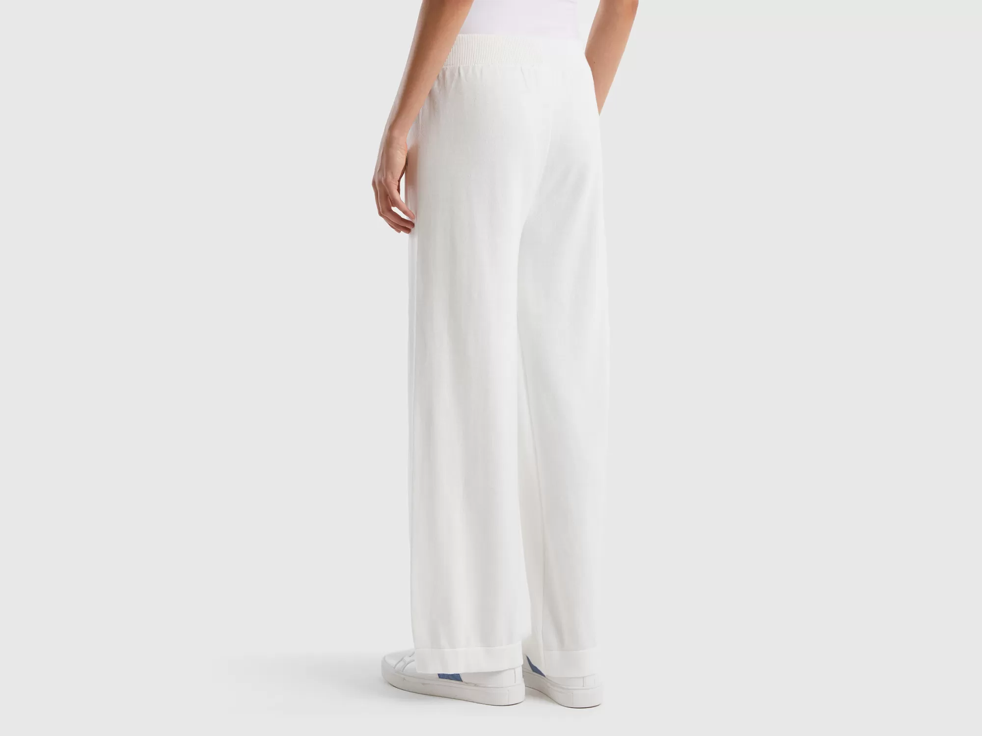 Benetton Pantalon Amplio De Punto-Mujer Pantalones Y Chinos