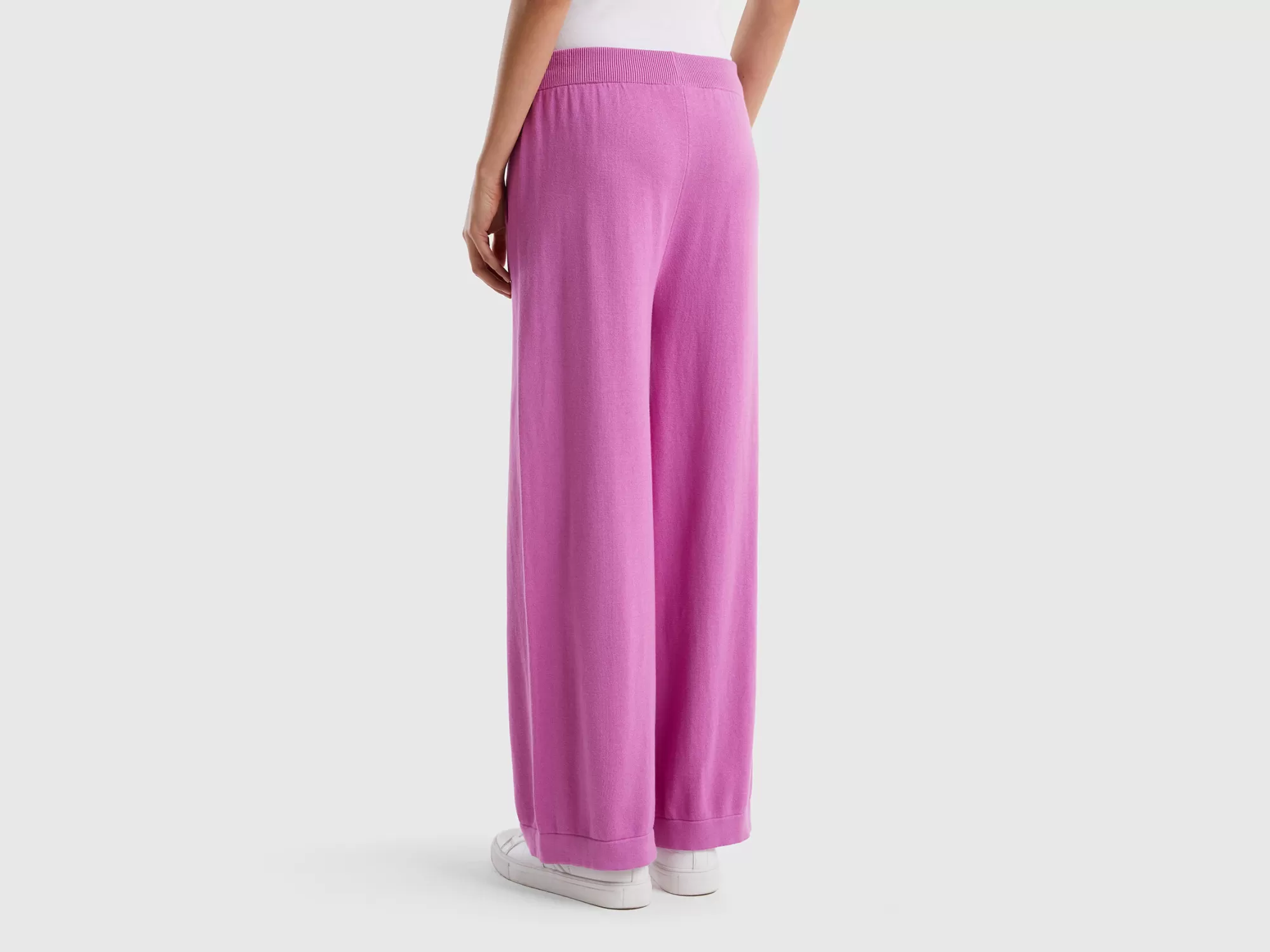 Benetton Pantalon Amplio De Punto-Mujer Pantalones Y Chinos