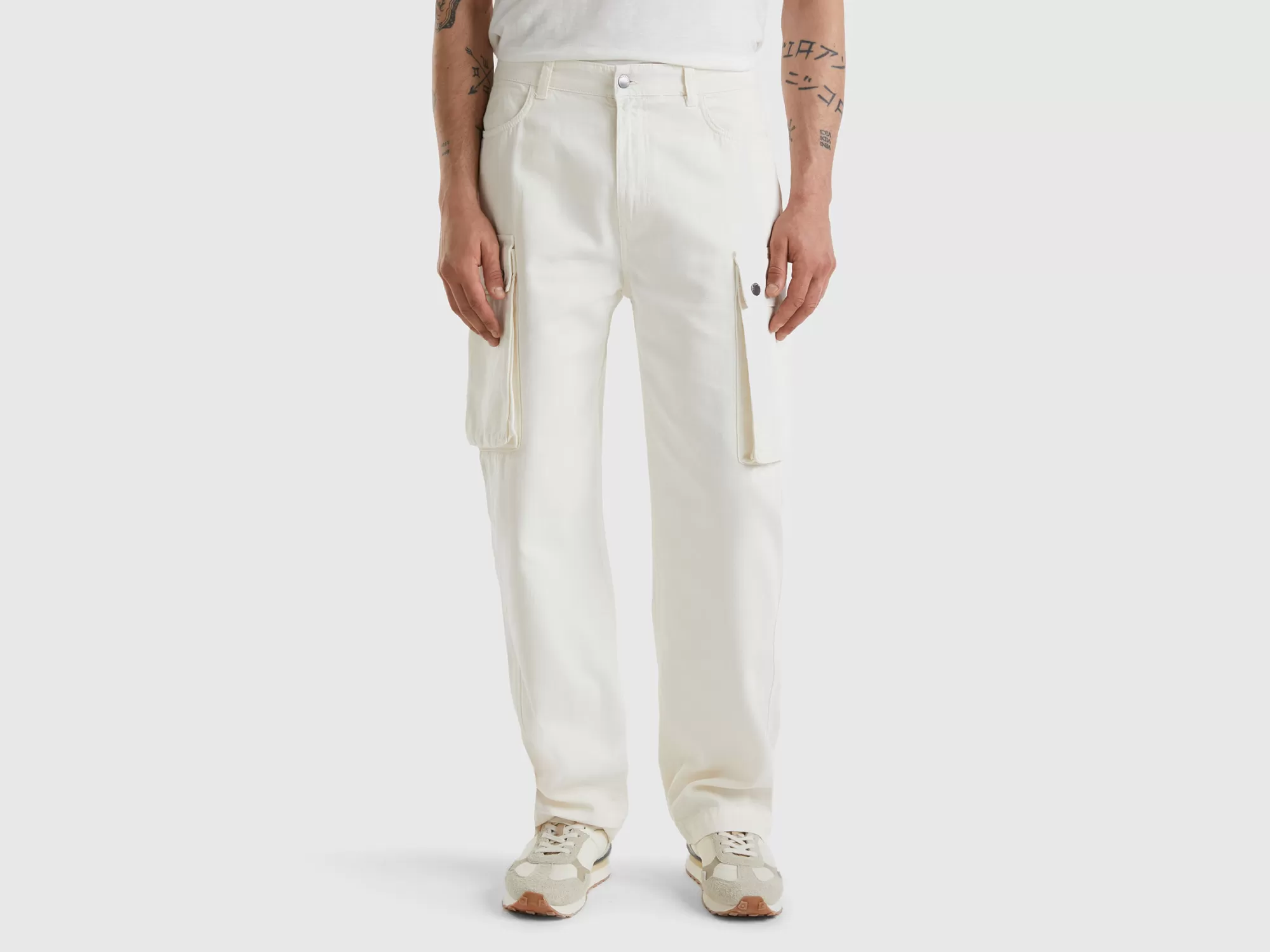 Benetton Pantalon Cargo-Hombre Pantalones Y Chinos