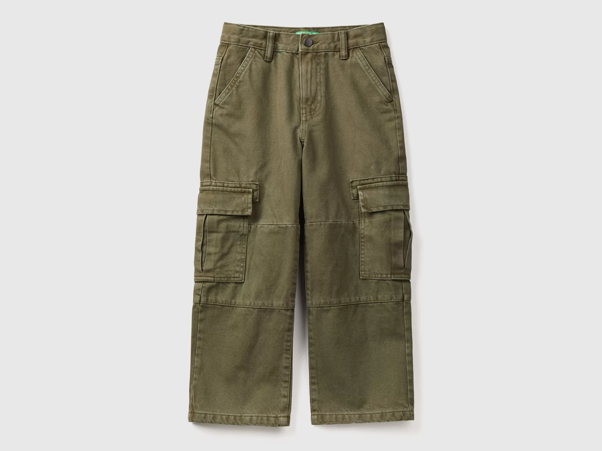 Benetton Pantalon Cargo Loose Fit-Niños Pantalones Y Vaqueros