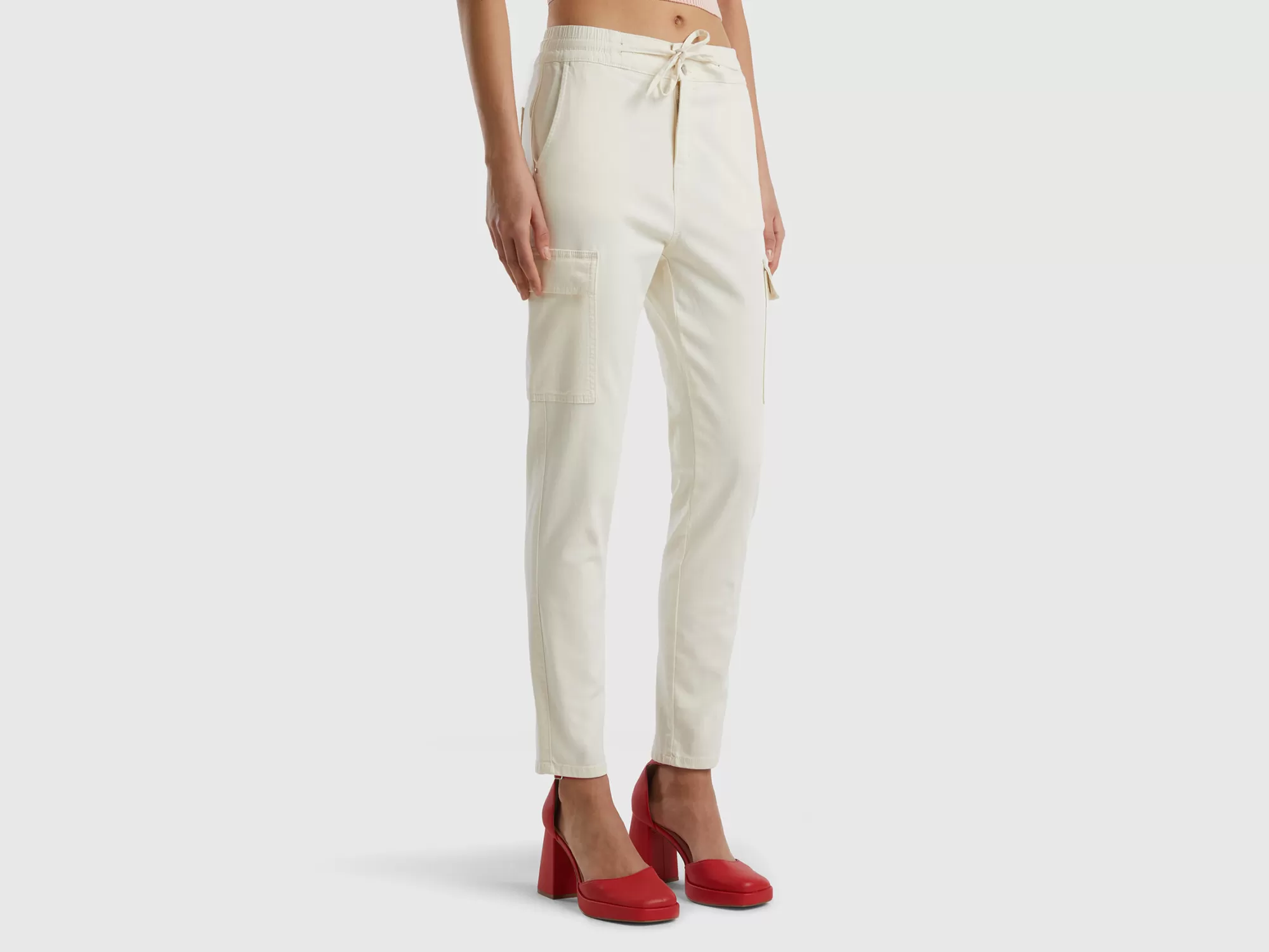 Benetton Pantalon Cargo Slim Fit-Mujer Pantalones Y Chinos