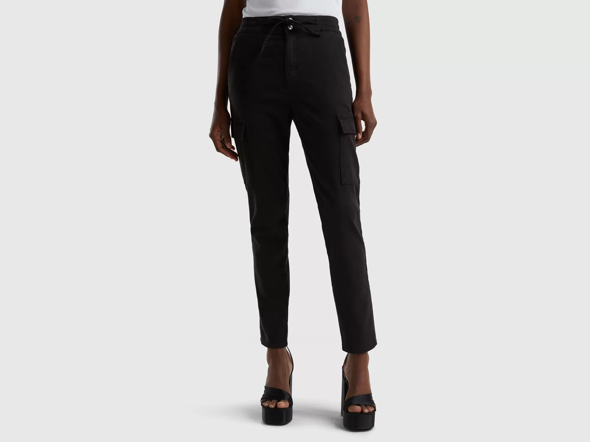 Benetton Pantalon Cargo Slim Fit-Mujer Pantalones Y Chinos