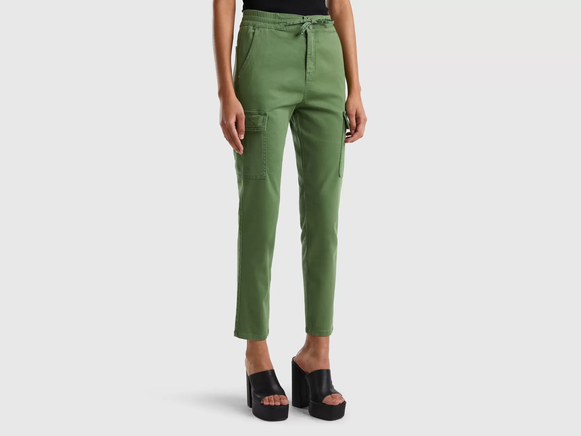 Benetton Pantalon Cargo Slim Fit-Mujer Pantalones Y Chinos