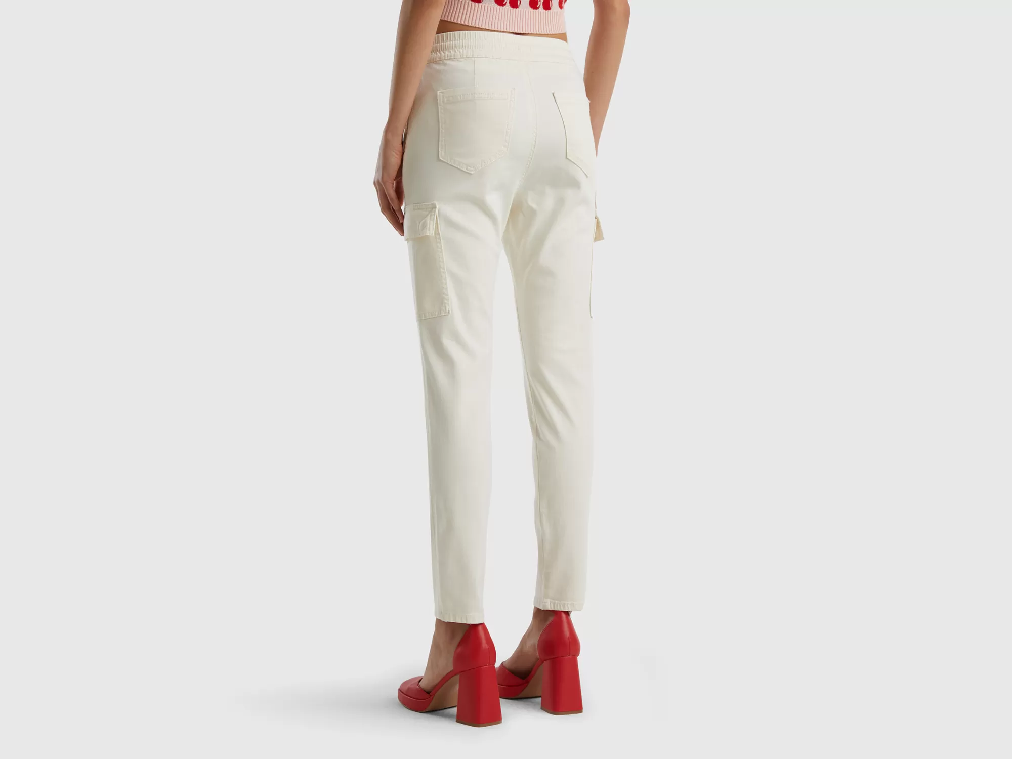 Benetton Pantalon Cargo Slim Fit-Mujer Pantalones Y Chinos