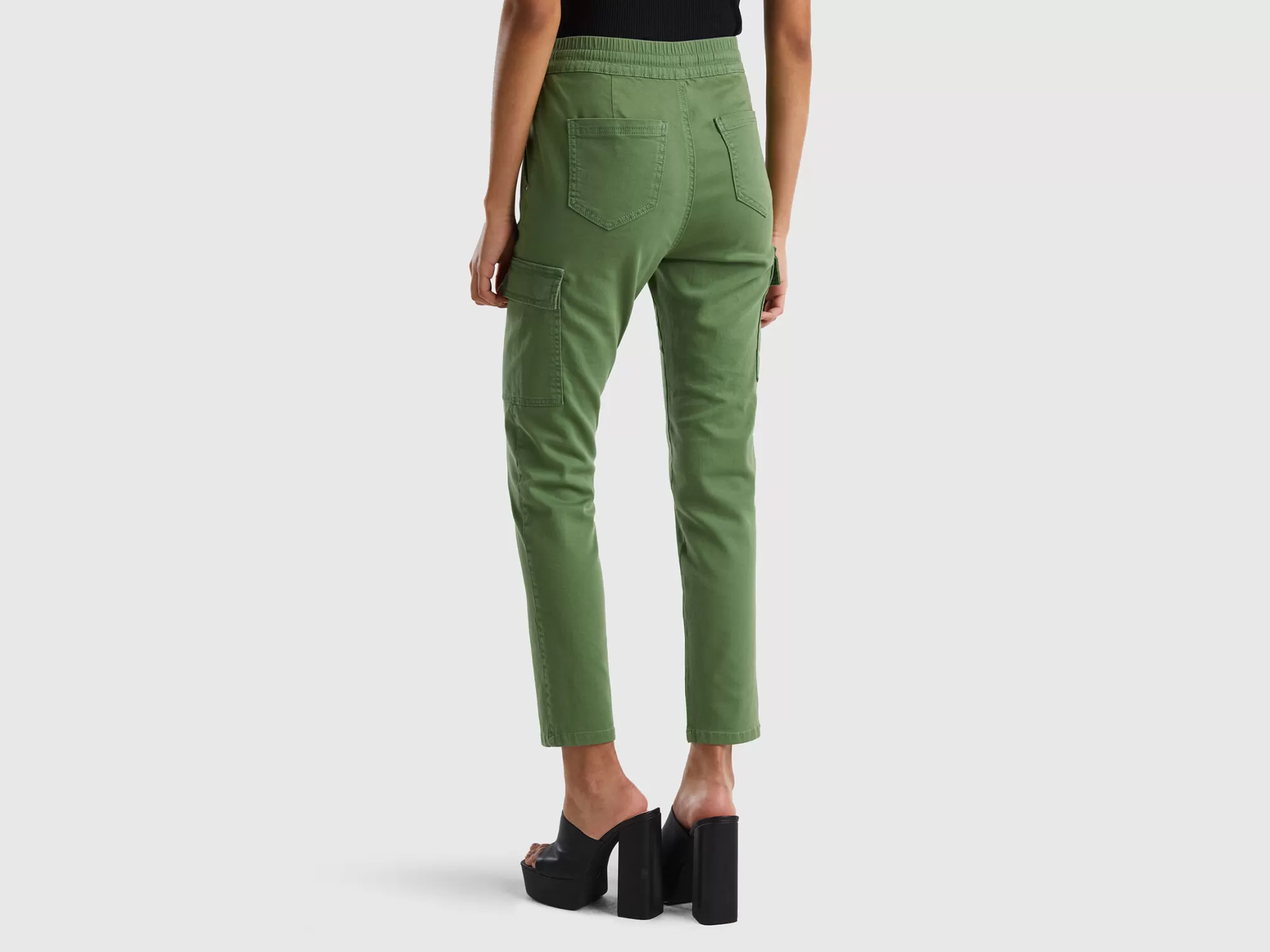 Benetton Pantalon Cargo Slim Fit-Mujer Pantalones Y Chinos