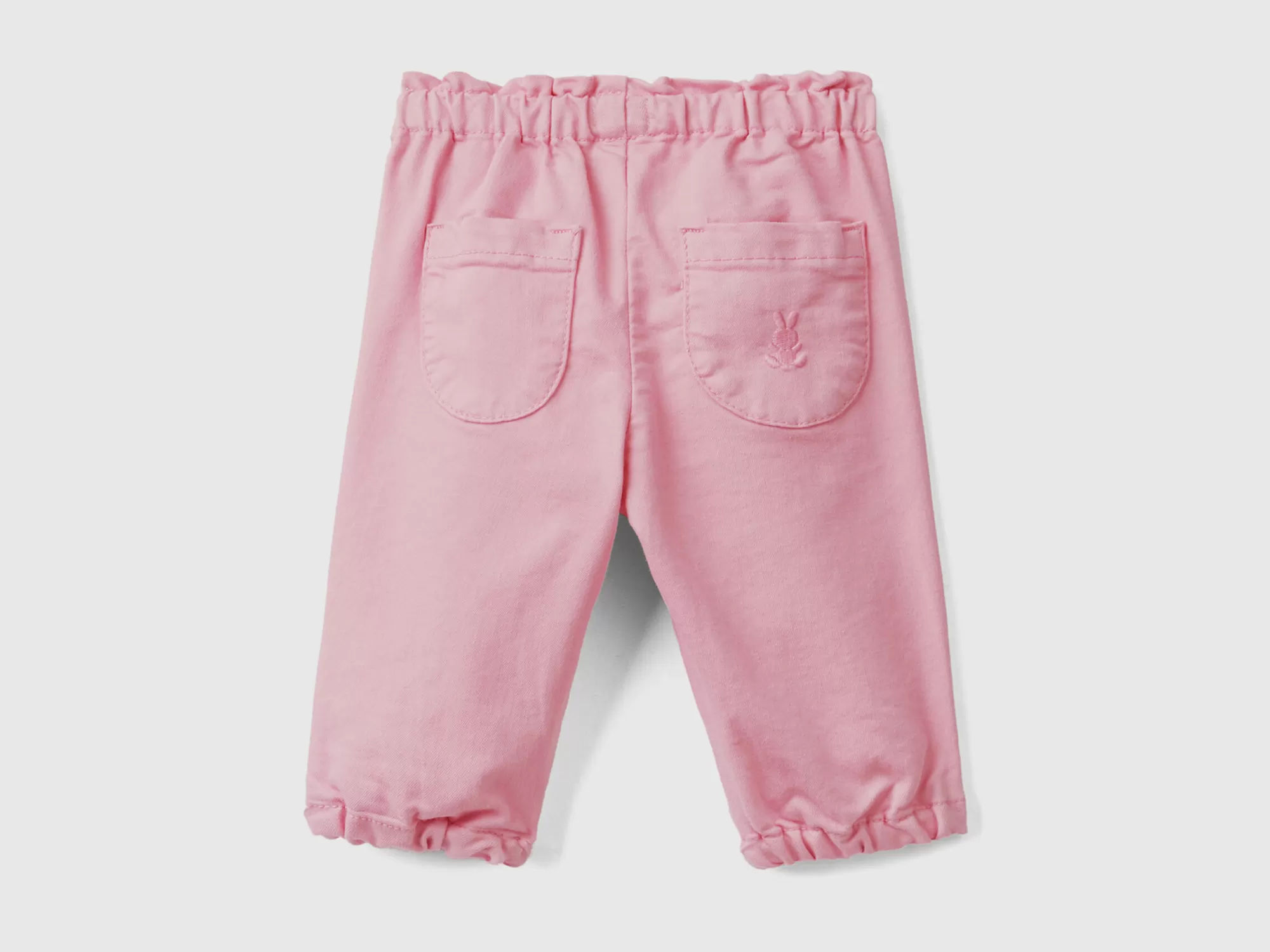 Benetton Pantalon Con Cintura Fruncida-Niños Pantalones